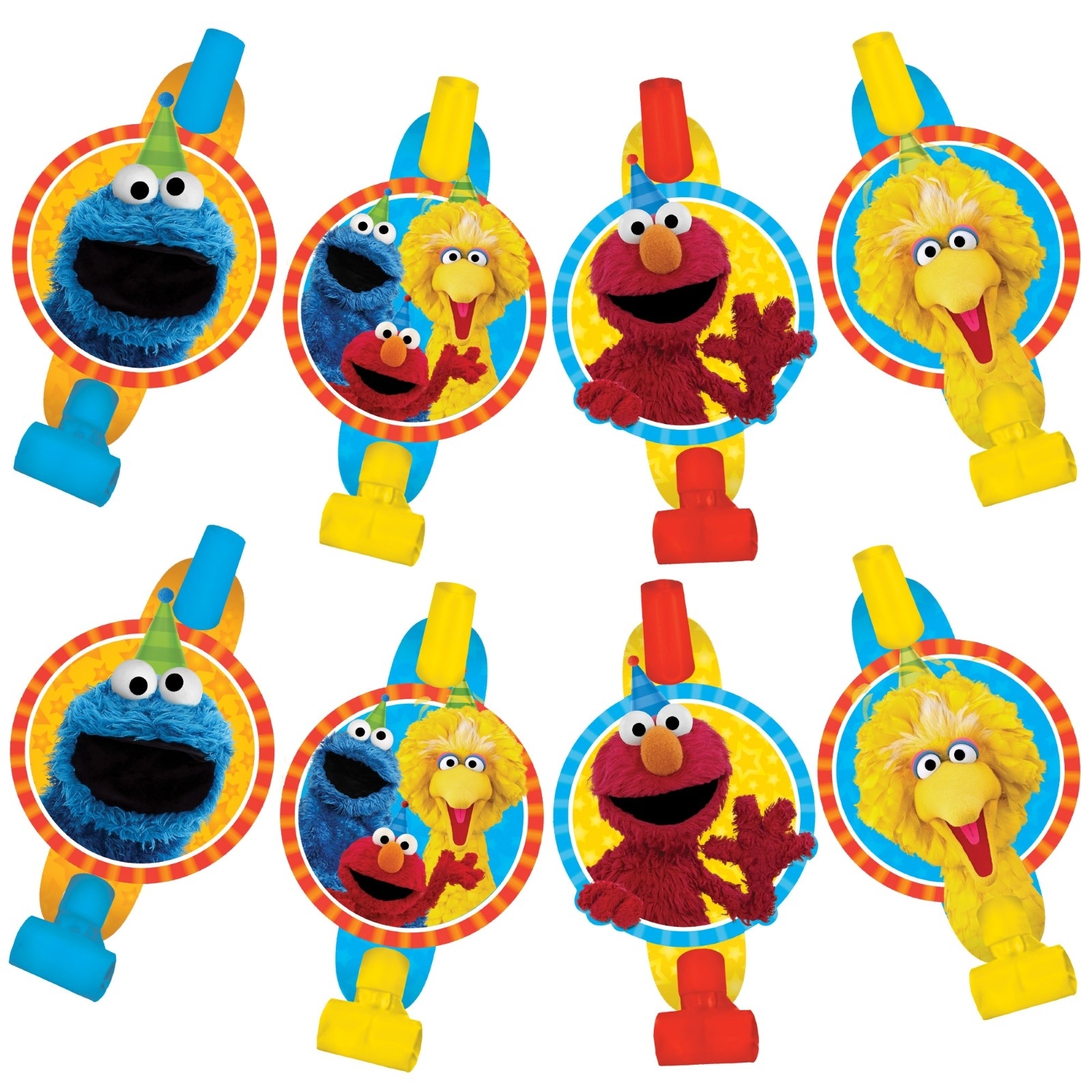 Sesame Street Party Blowers (Pack of 8)