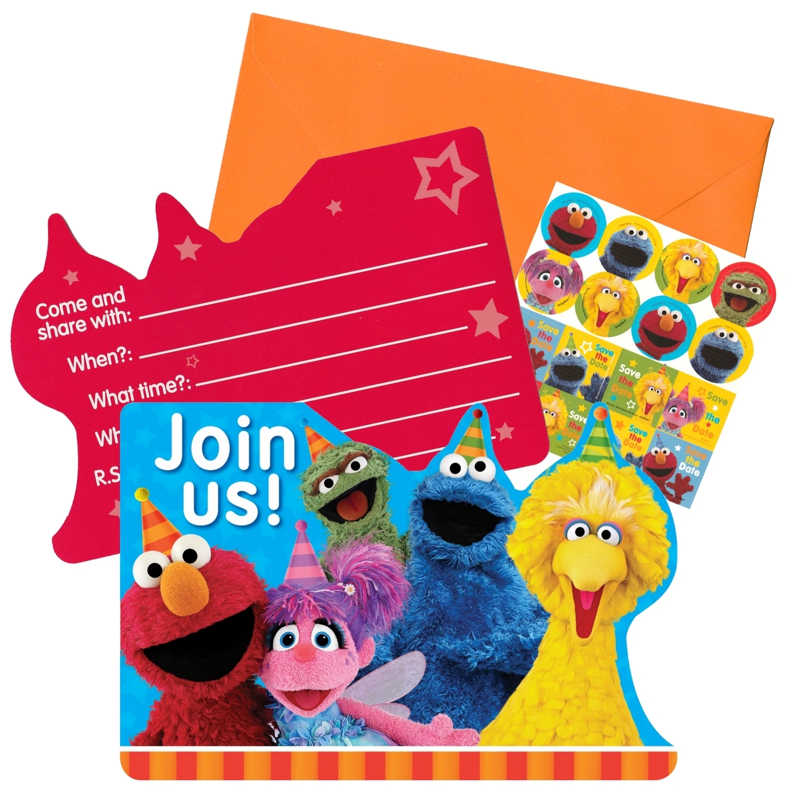 Sesame Street Invitation Set (Pack of 8)