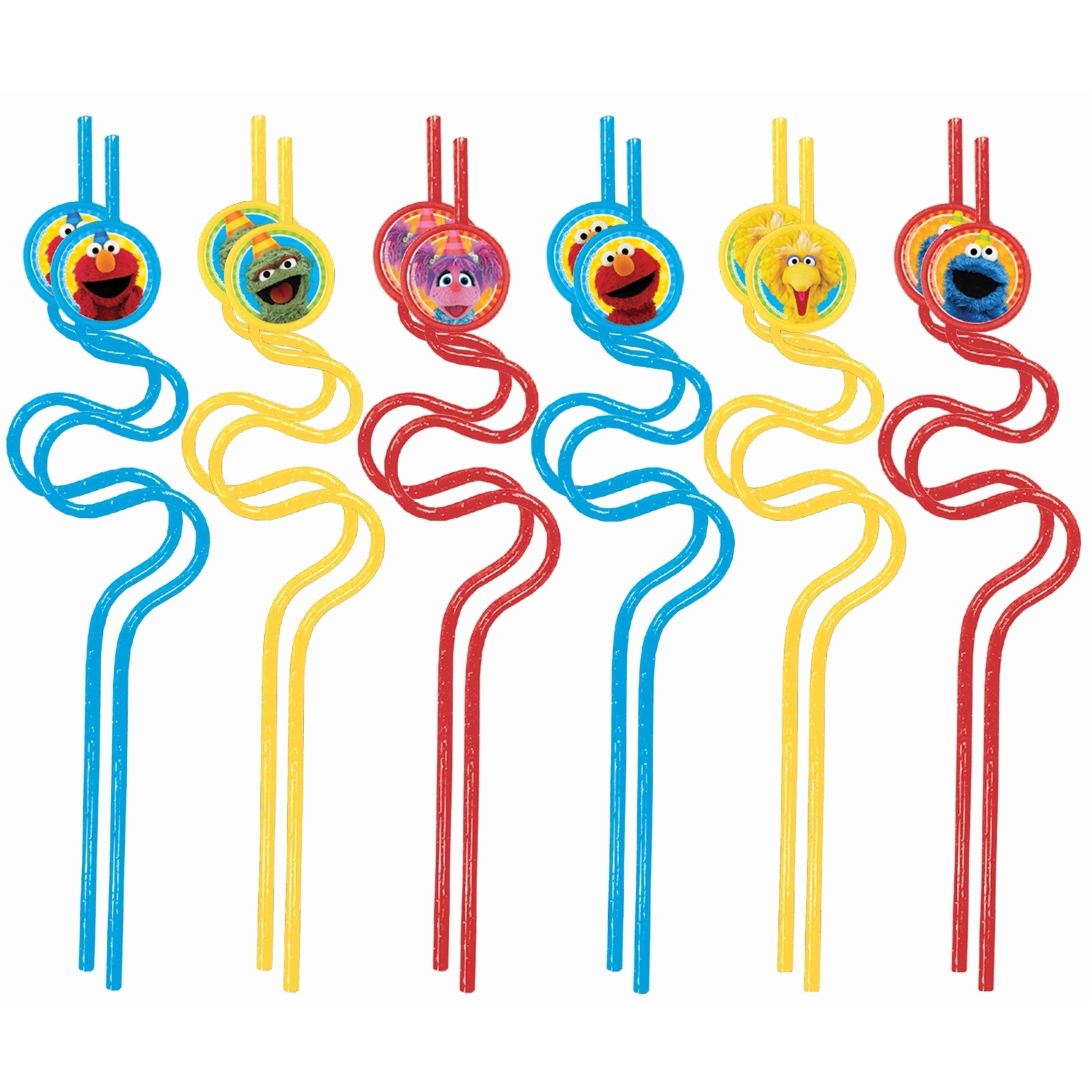 Sesame Street Krazy Straws (Pack of 12)