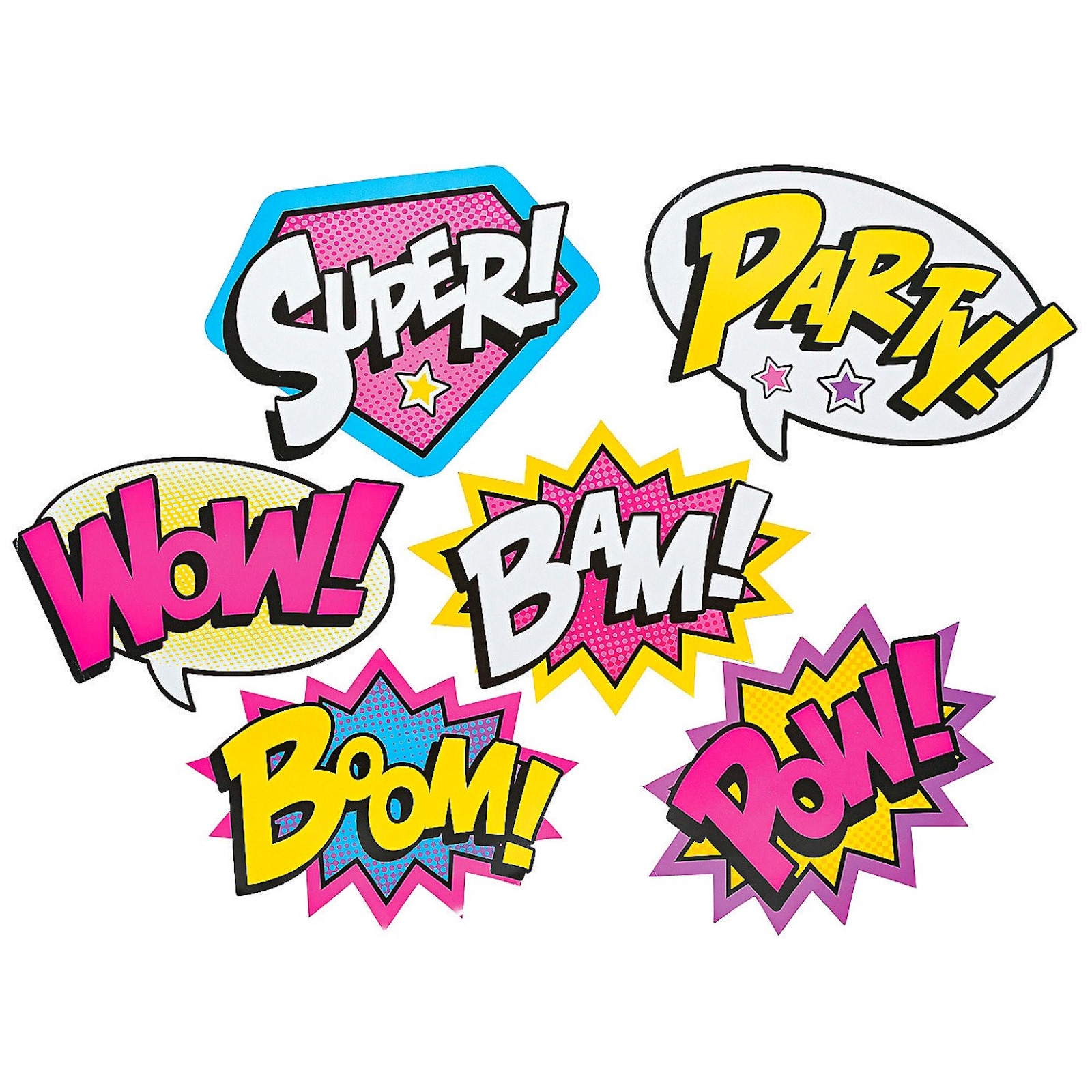 Superhero Girl Jumbo Word Cutouts