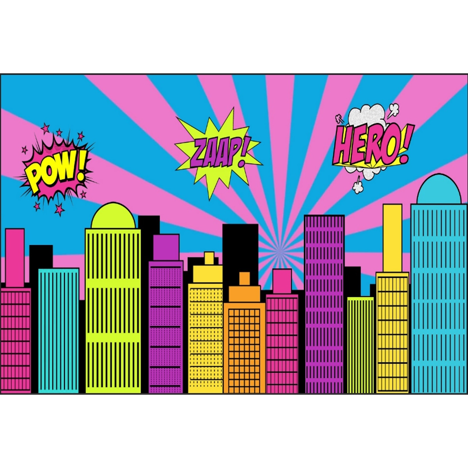 Superhero Girl Large Fabric Backdrop