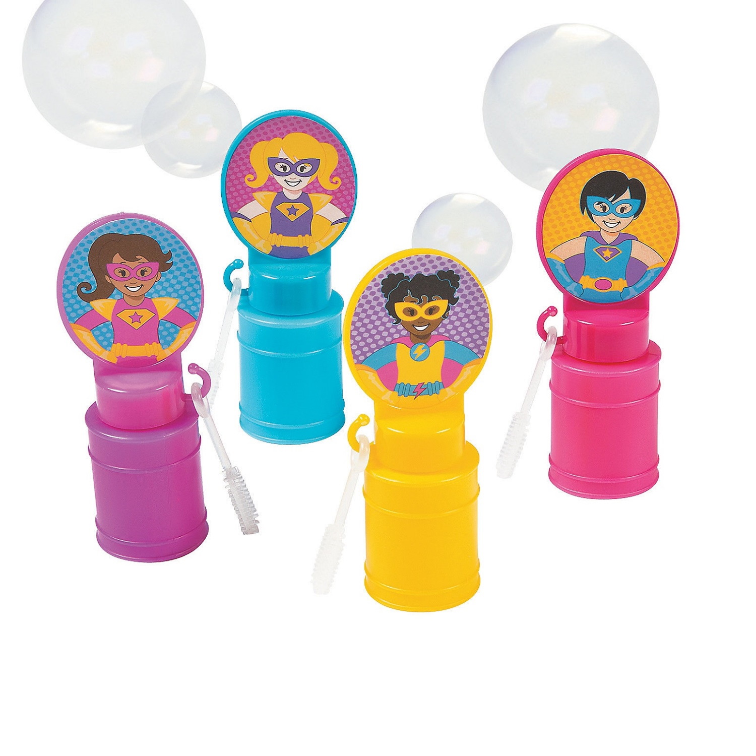 Superhero Girl Bubble Bottles (Pack of 24)