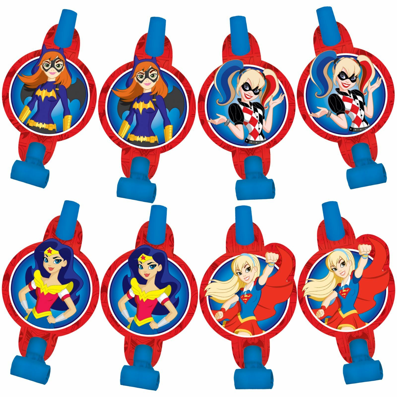Super Hero Girls Party Blowers (Pack of 8)