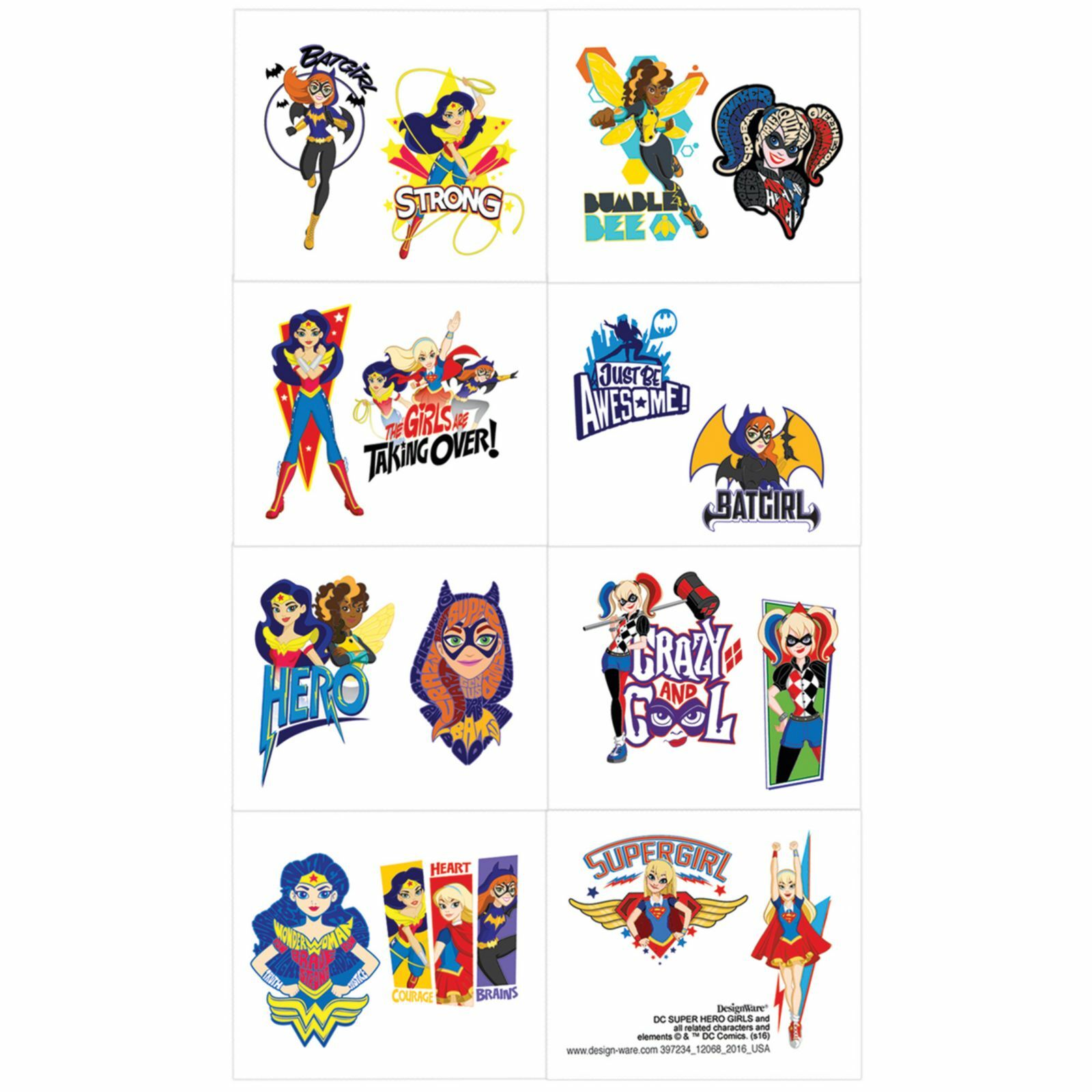 Dc superhero girls on sale sheets