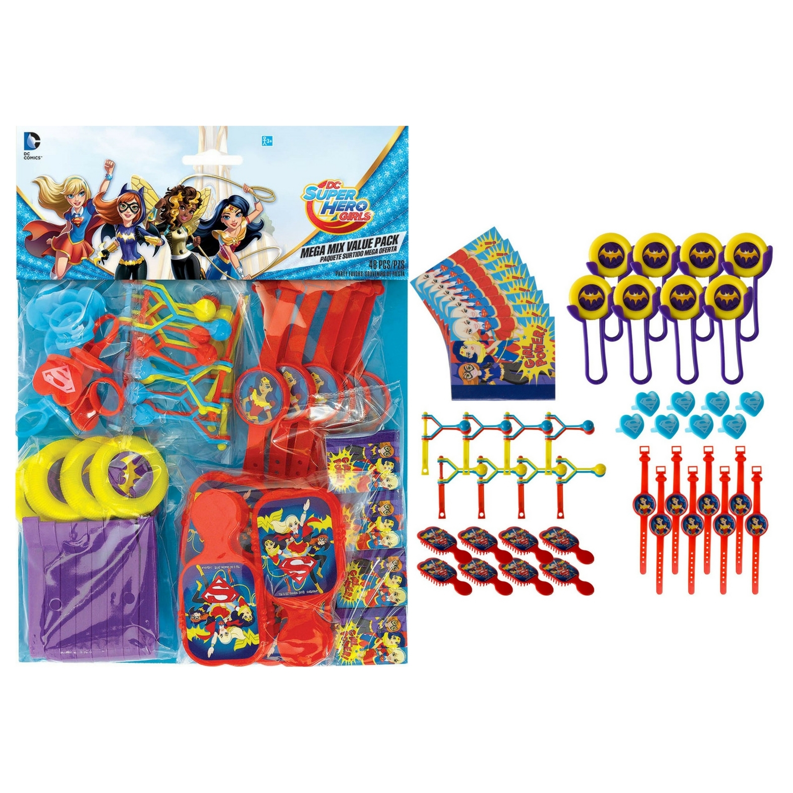 Super Hero Girls Mega Value Favour Pack (48 Pieces)