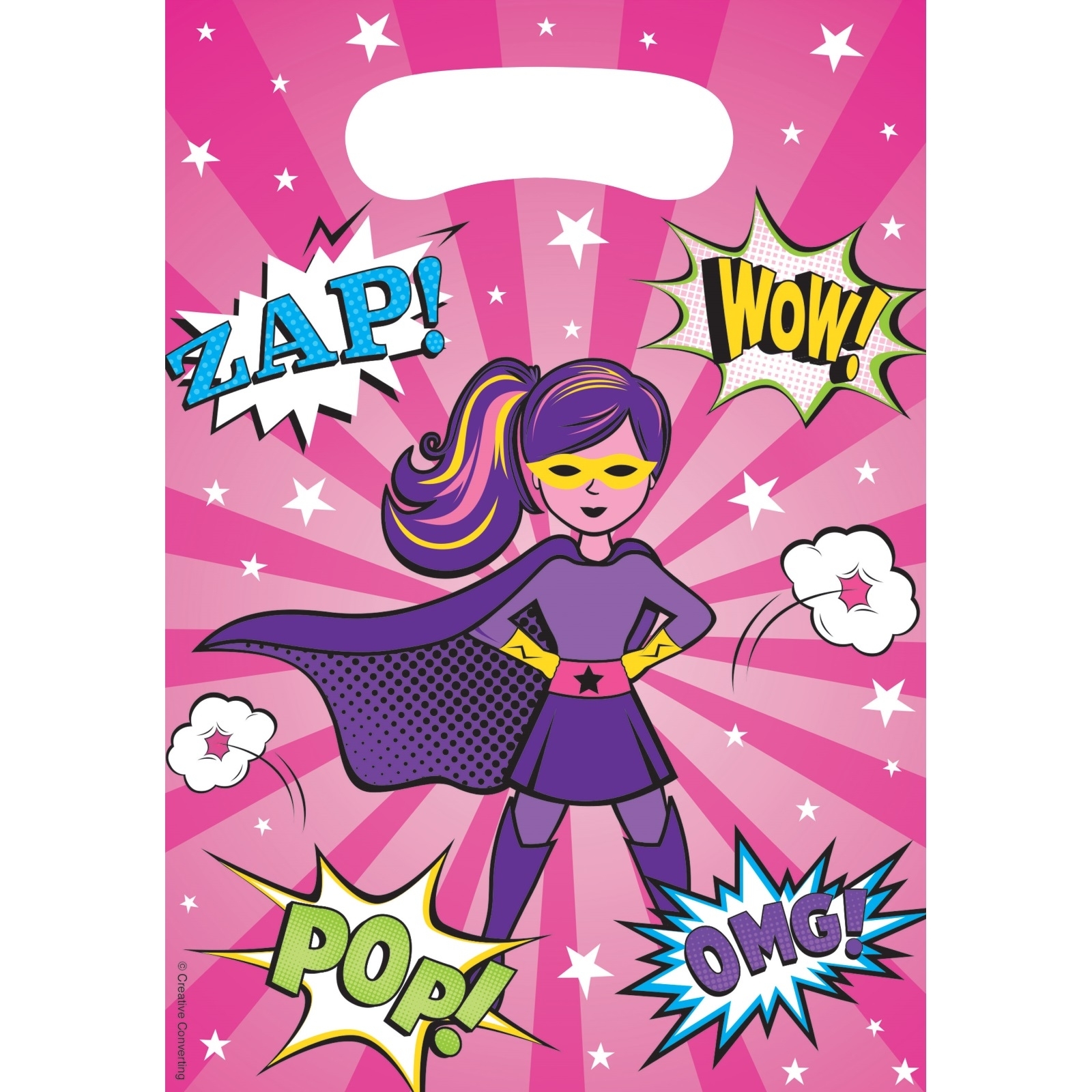 Superhero Girl Power Lolly/Treat bags (Pack of 8)