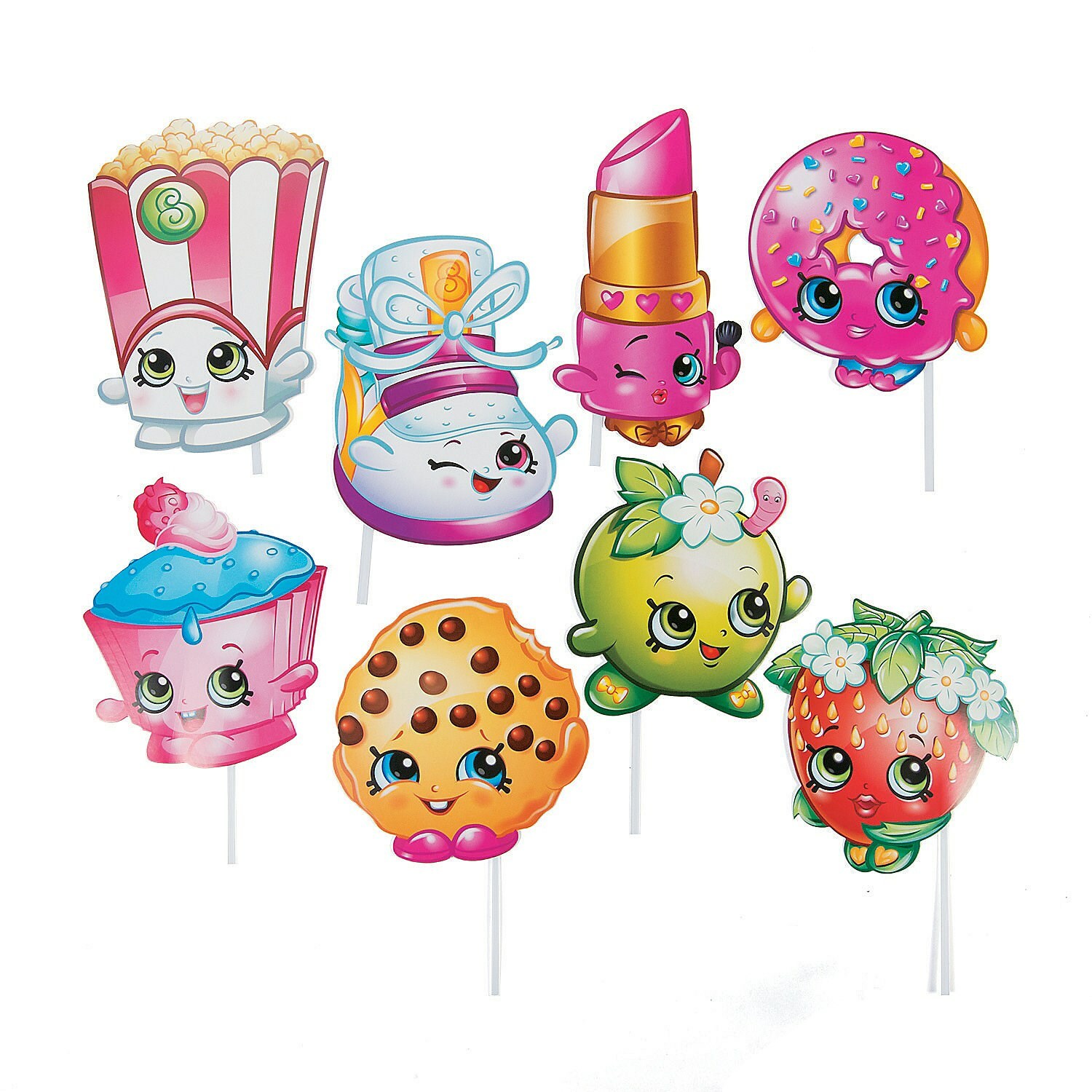Shopkins Photo Booth Prop Set (Pack of 8)