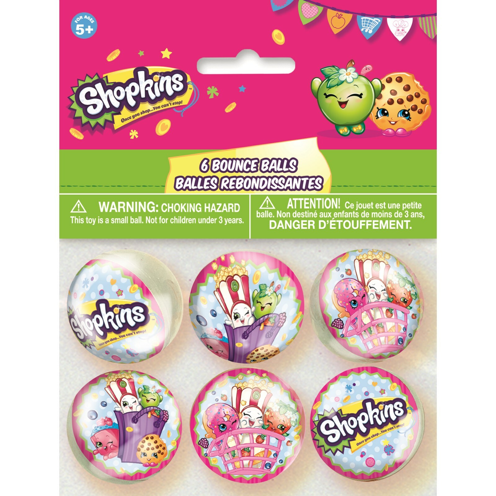 Shopkins Bounce Balls (Pack of 6)