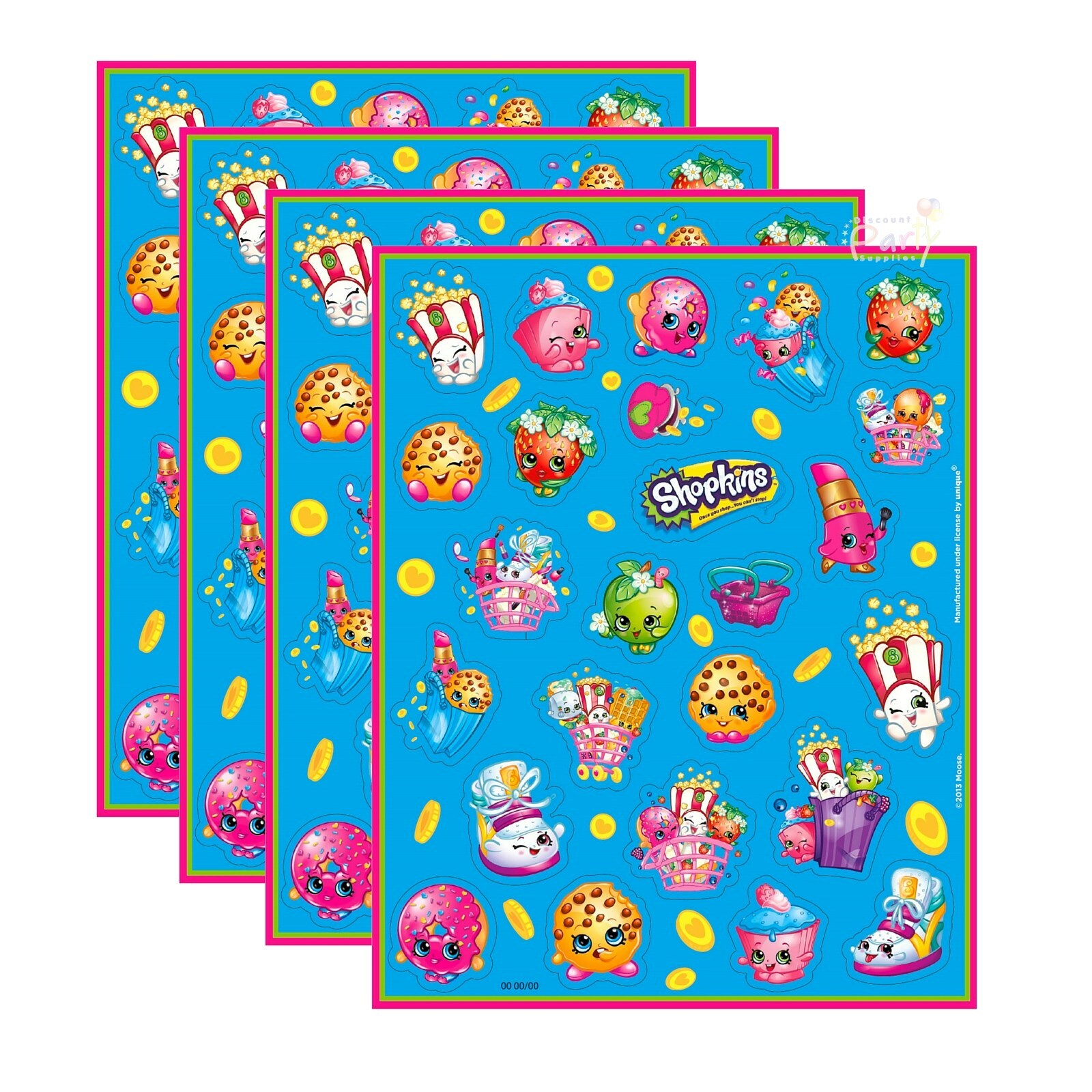 Shopkins Stickers (4 Sheets)