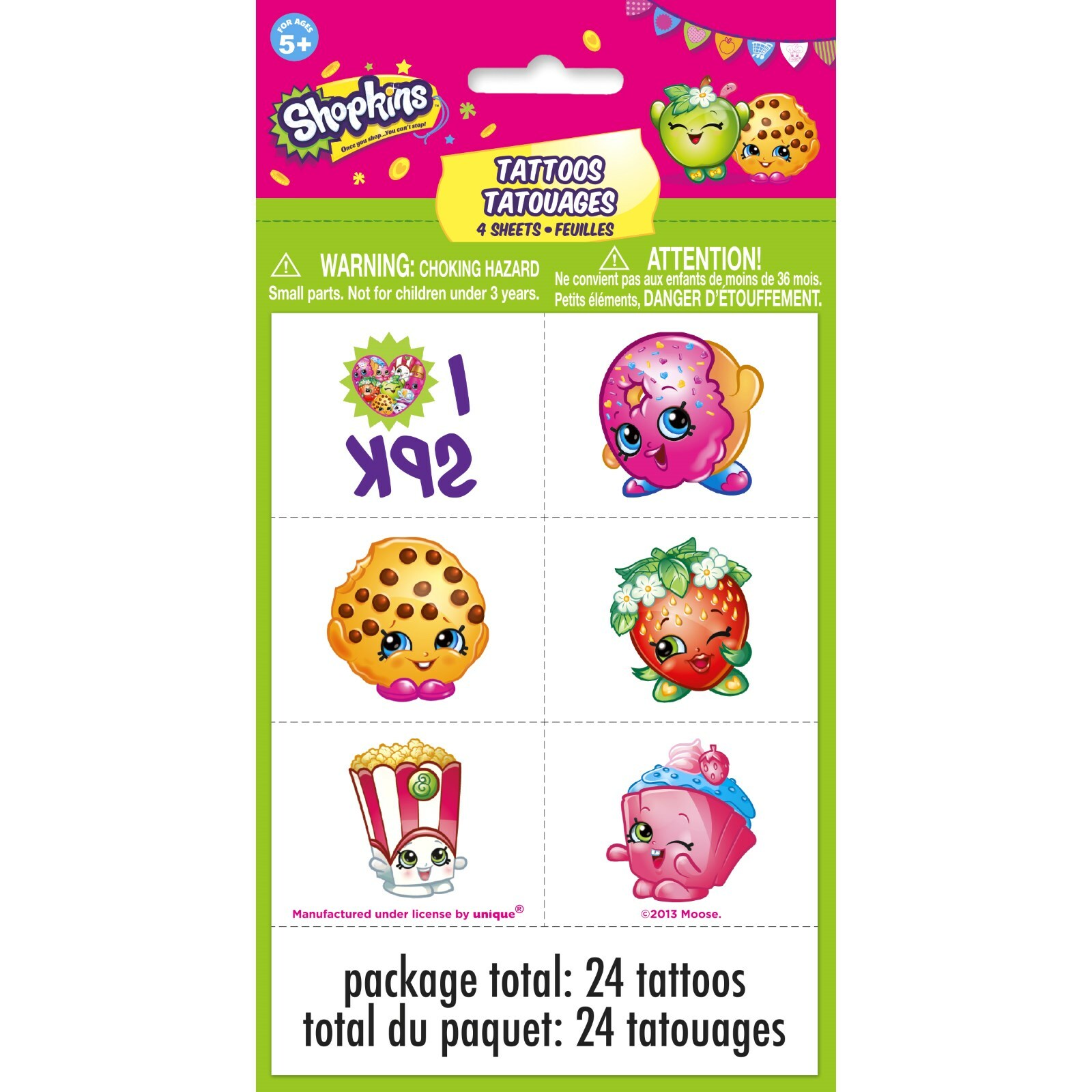 Shopkins Tattoos (4 Sheets)