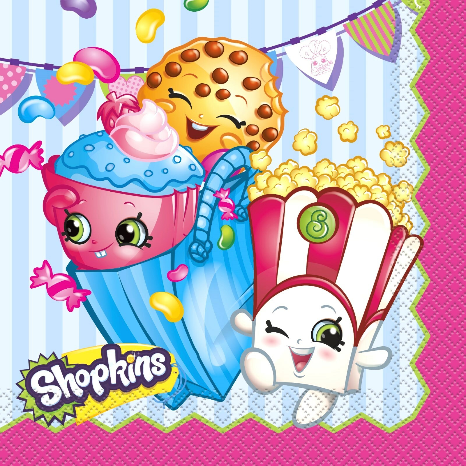 Shopkins Large Napkins / Serviettes (Pack of 16)