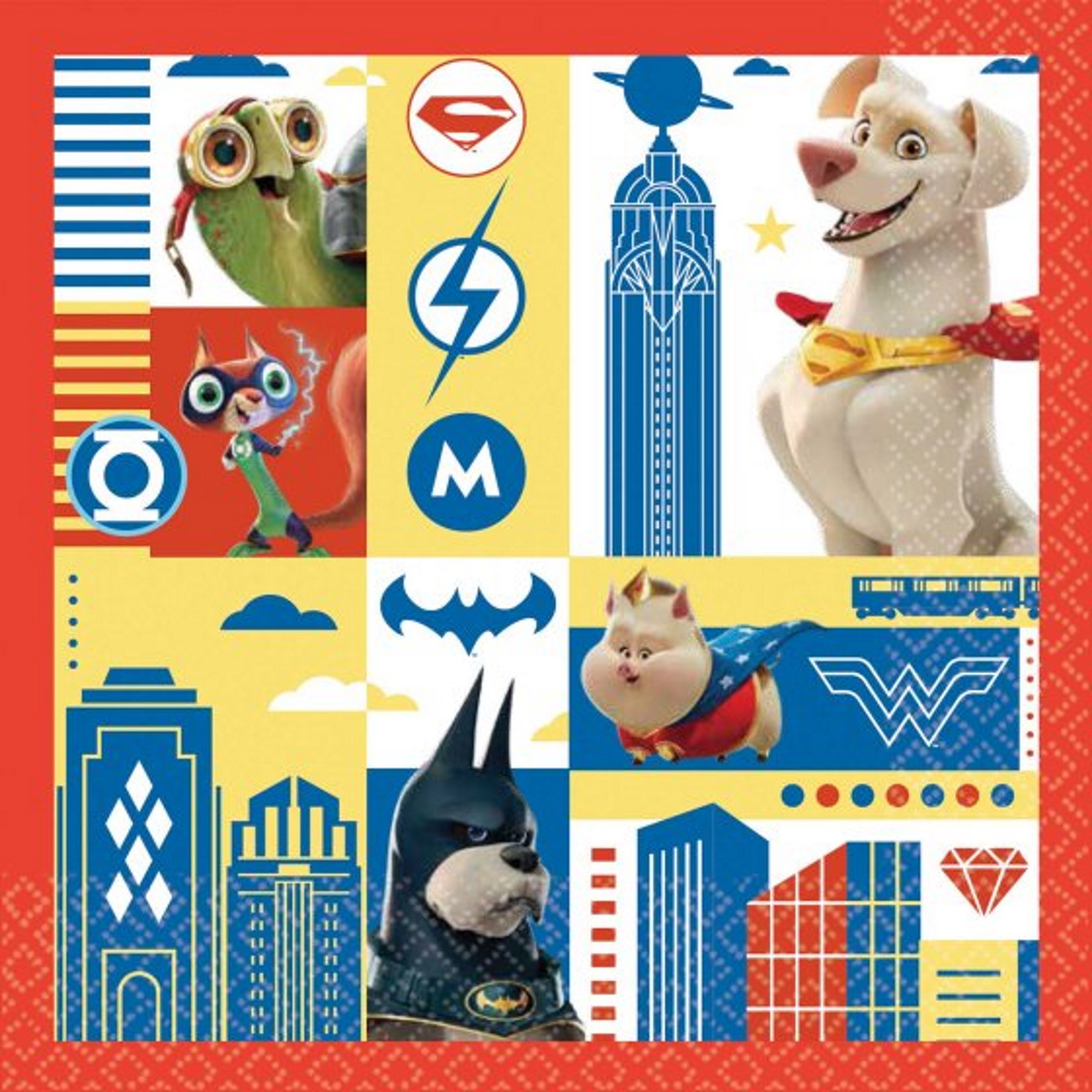 DC League of Super-Pets Large Paper Napkins / Serviettes (Pack of 16)