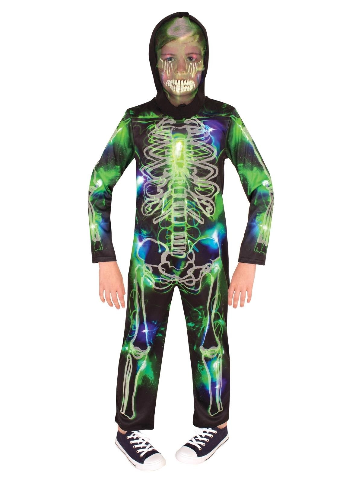 Spooky Skeleton Glow in the Dark Child Costume Large