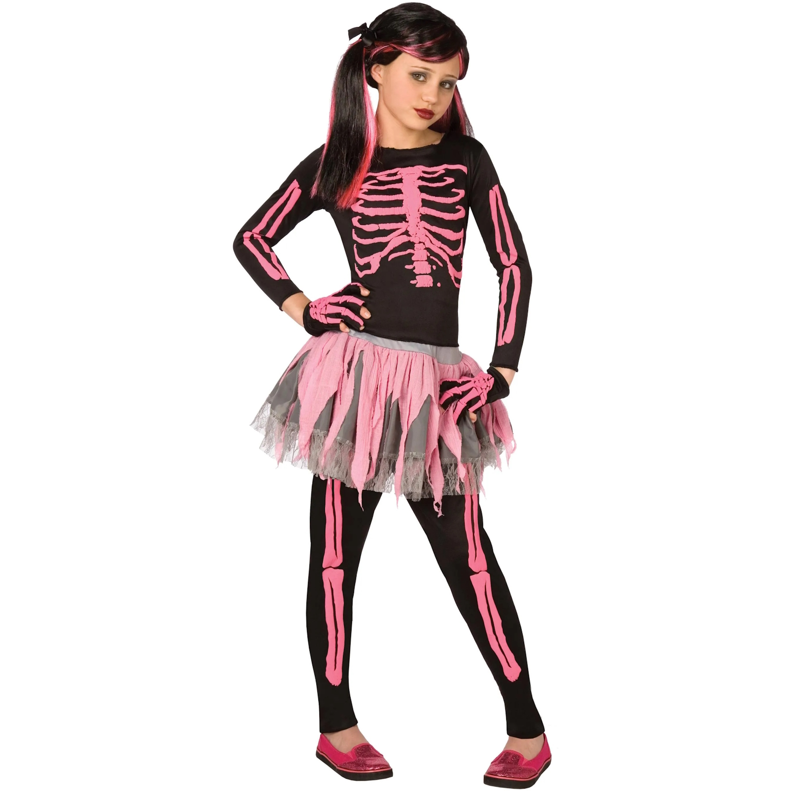Punk Skeleton Child Costume Medium