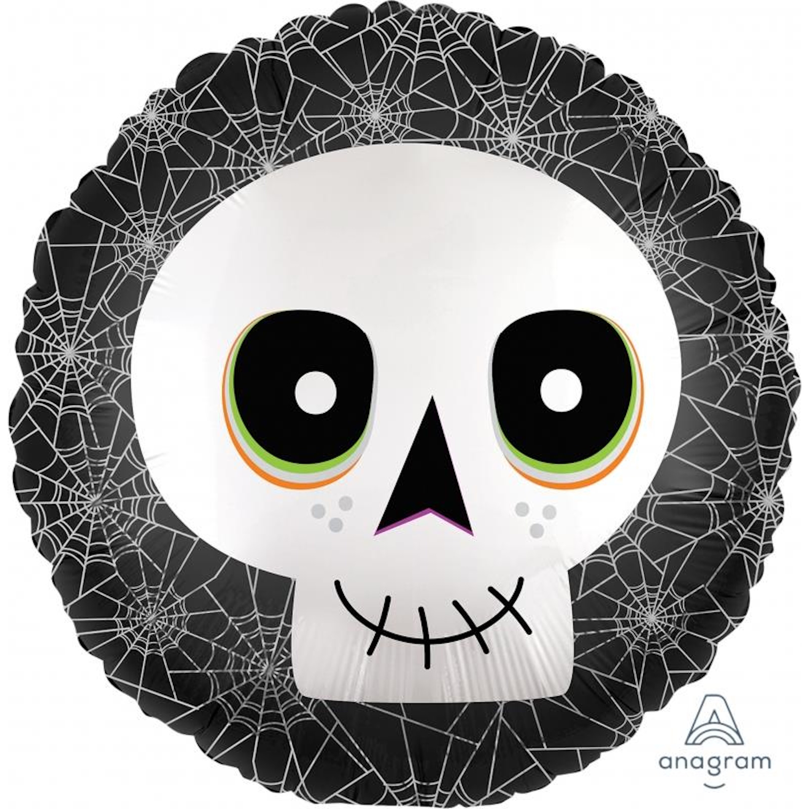 Standard XL 45cm Happy Halloween Skull Foil Balloon