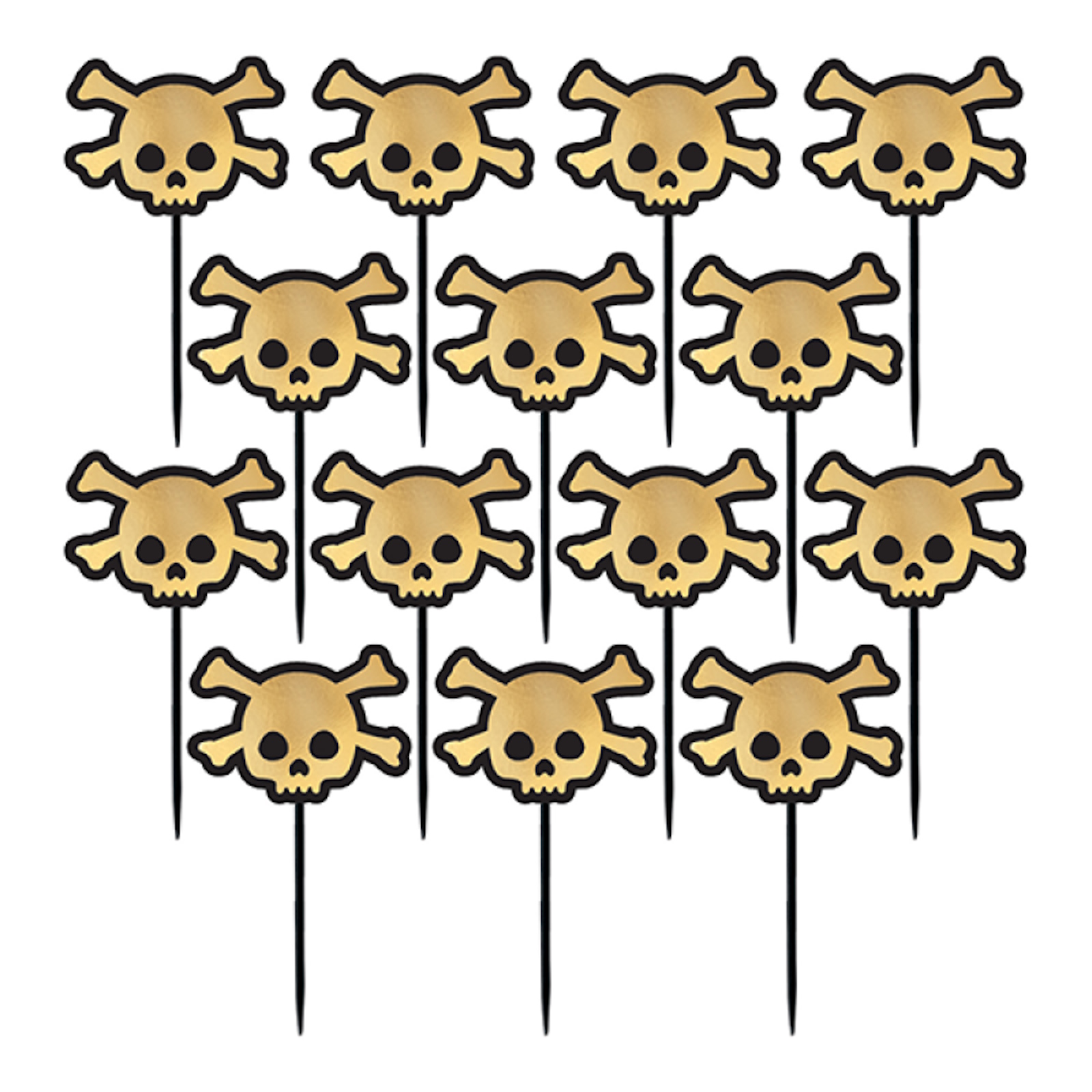 Skull Shaped Party Picks Pack of 36