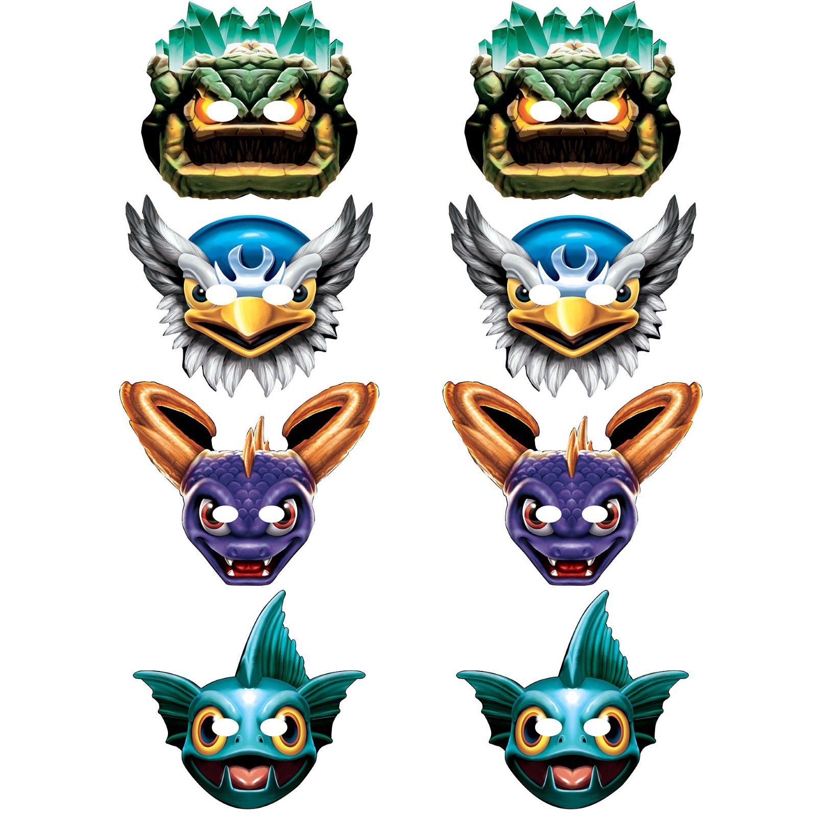 Skylanders Party Masks (Pack of 8)