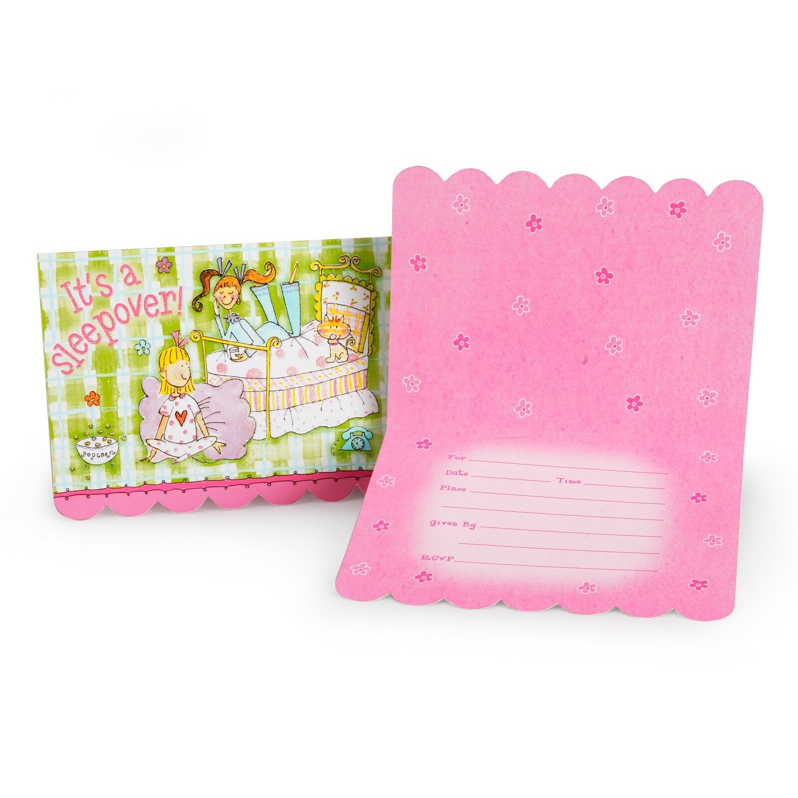 Sleepover Party Invitations (Pack of 8)