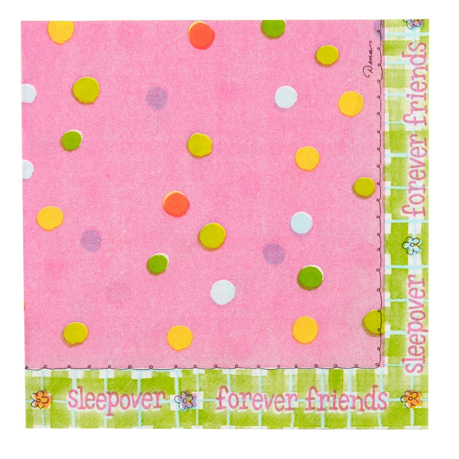 Sleepover Large Napkins / Serviettes (Pack of 16)