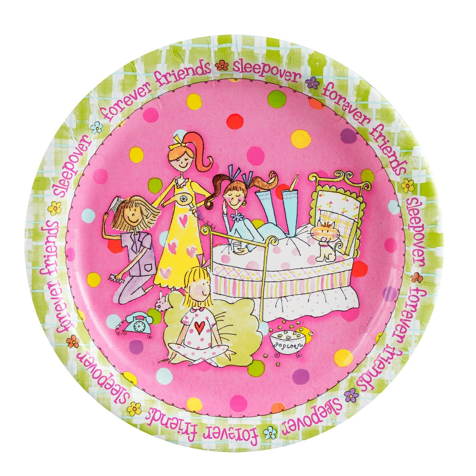 Sleepover Large Paper Plates (Pack of 8)