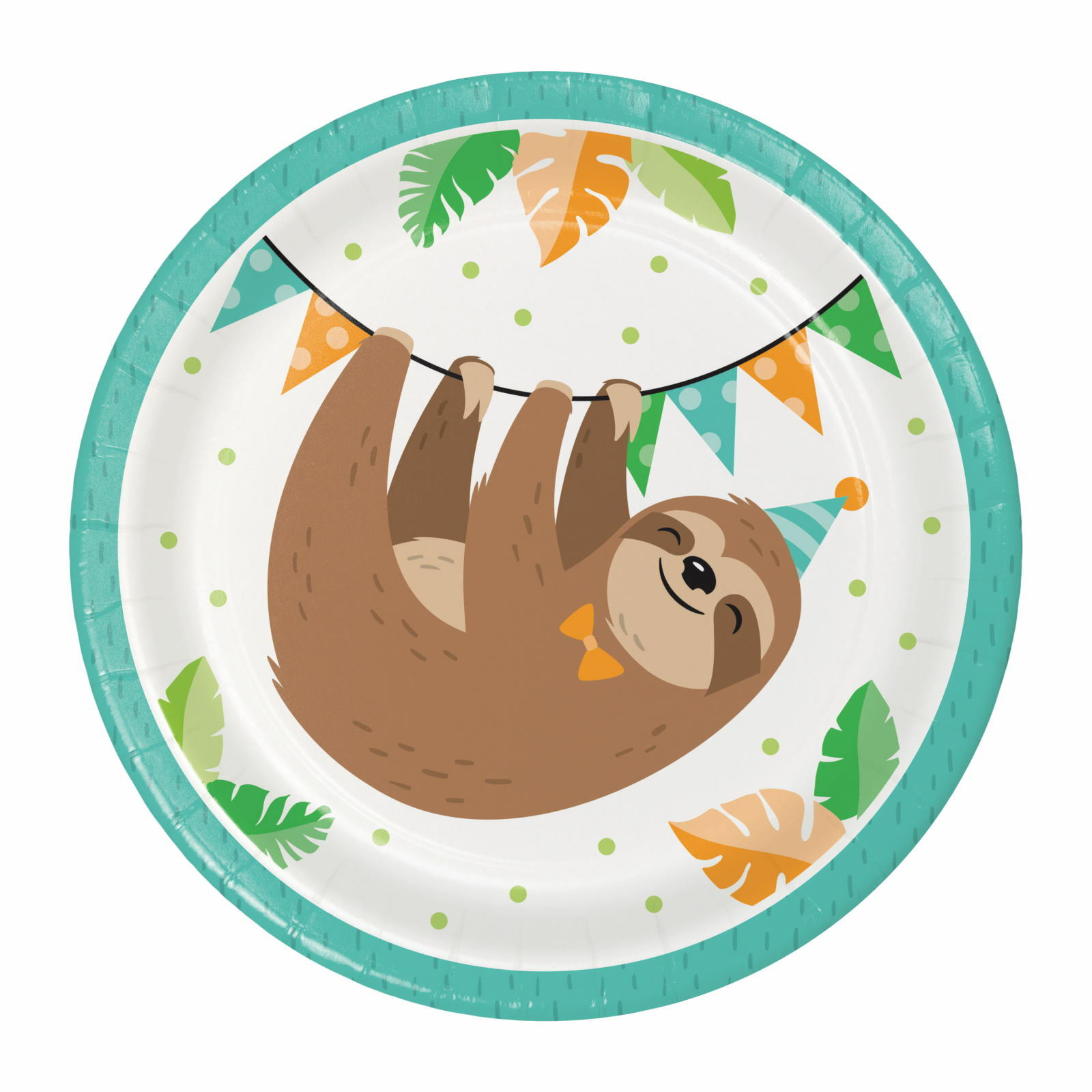 Sloth Party Small Paper Plates (Pack of 8)