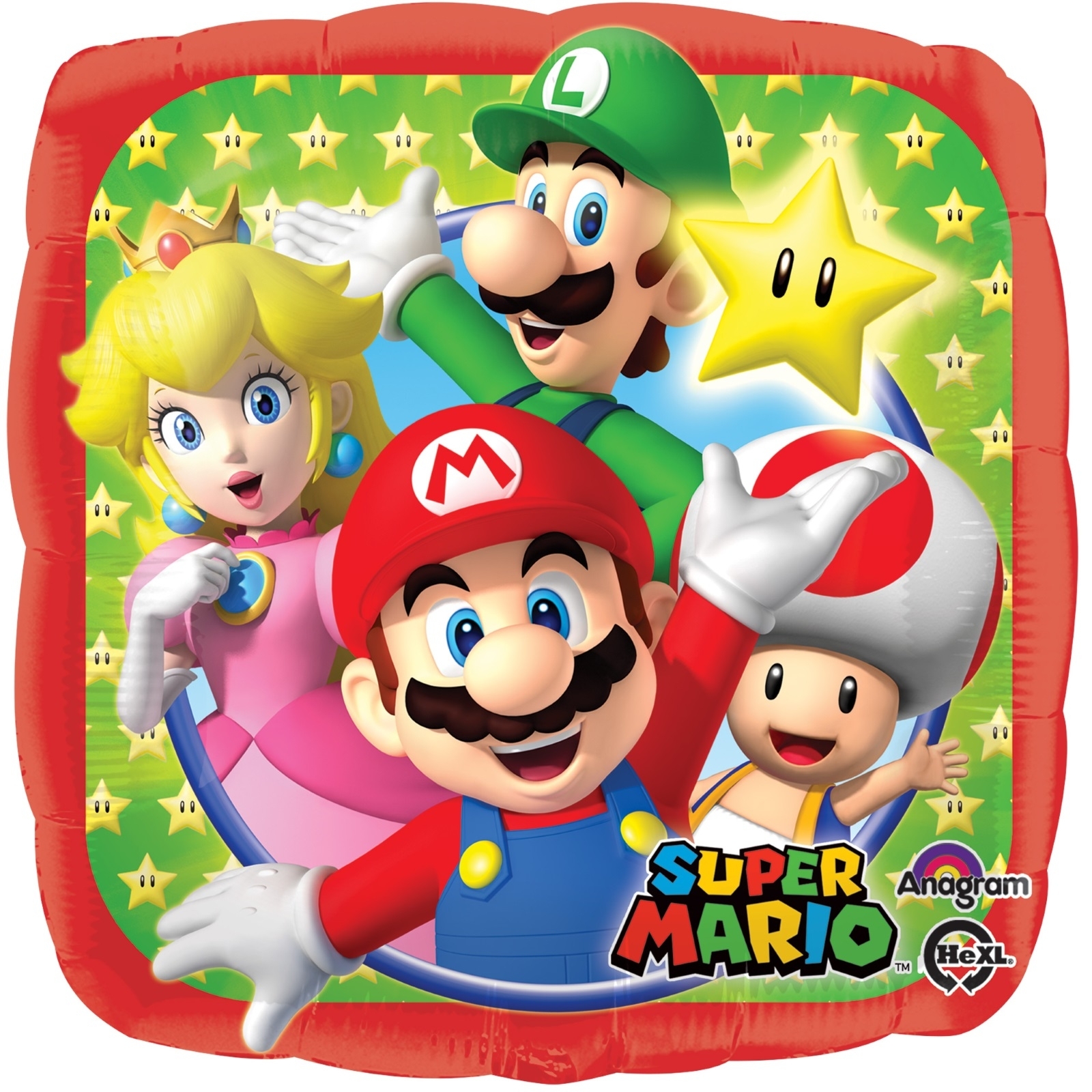 Super Mario Bros. Square Helium Balloon