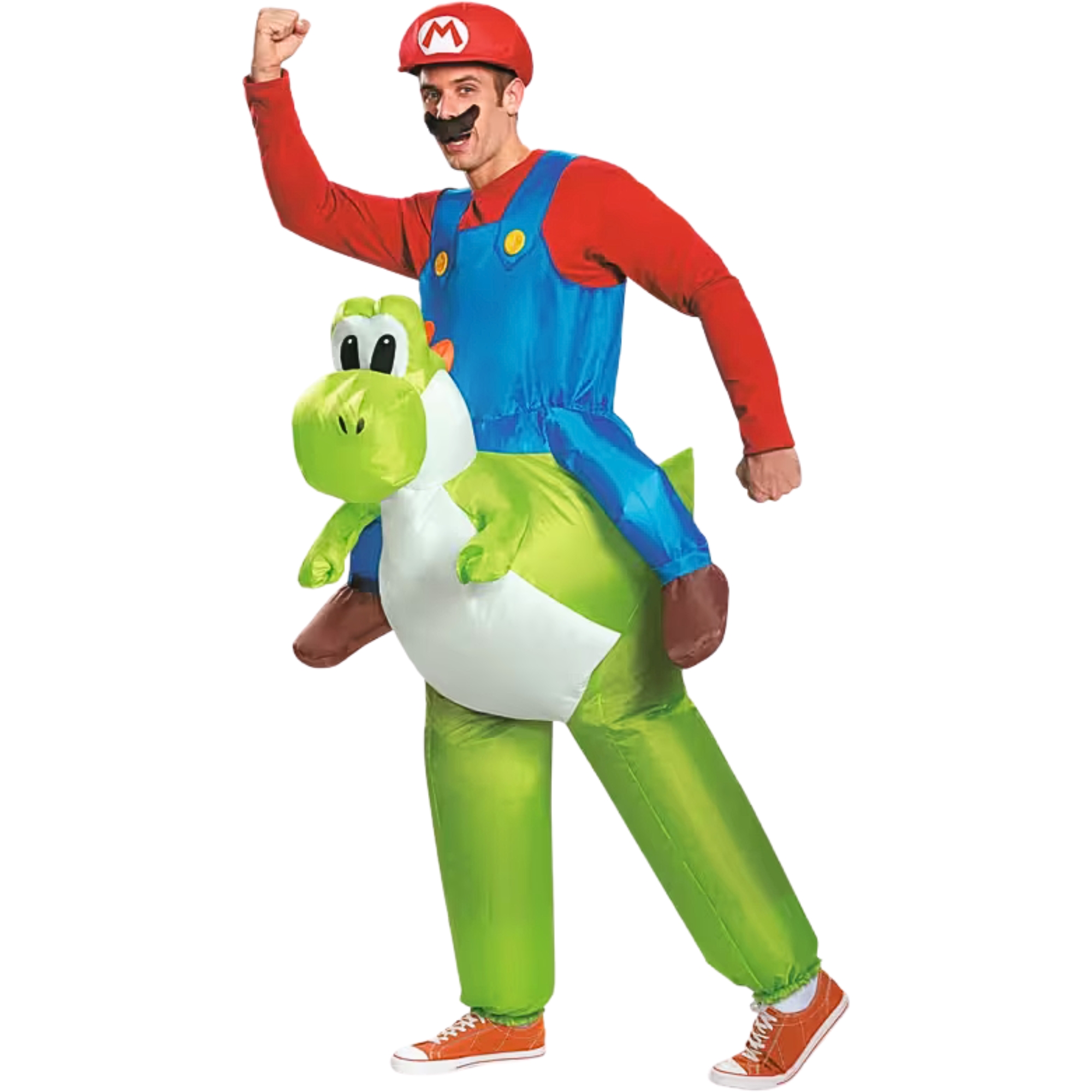 Super Mario Bros. Riding Yoshi Inflatable Adult Costume