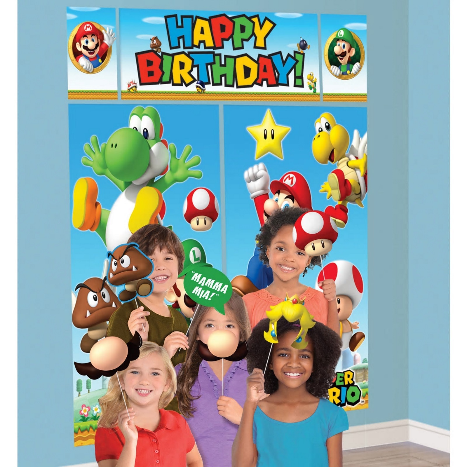 Super Mario Bros. Scene Setter with Photo Props