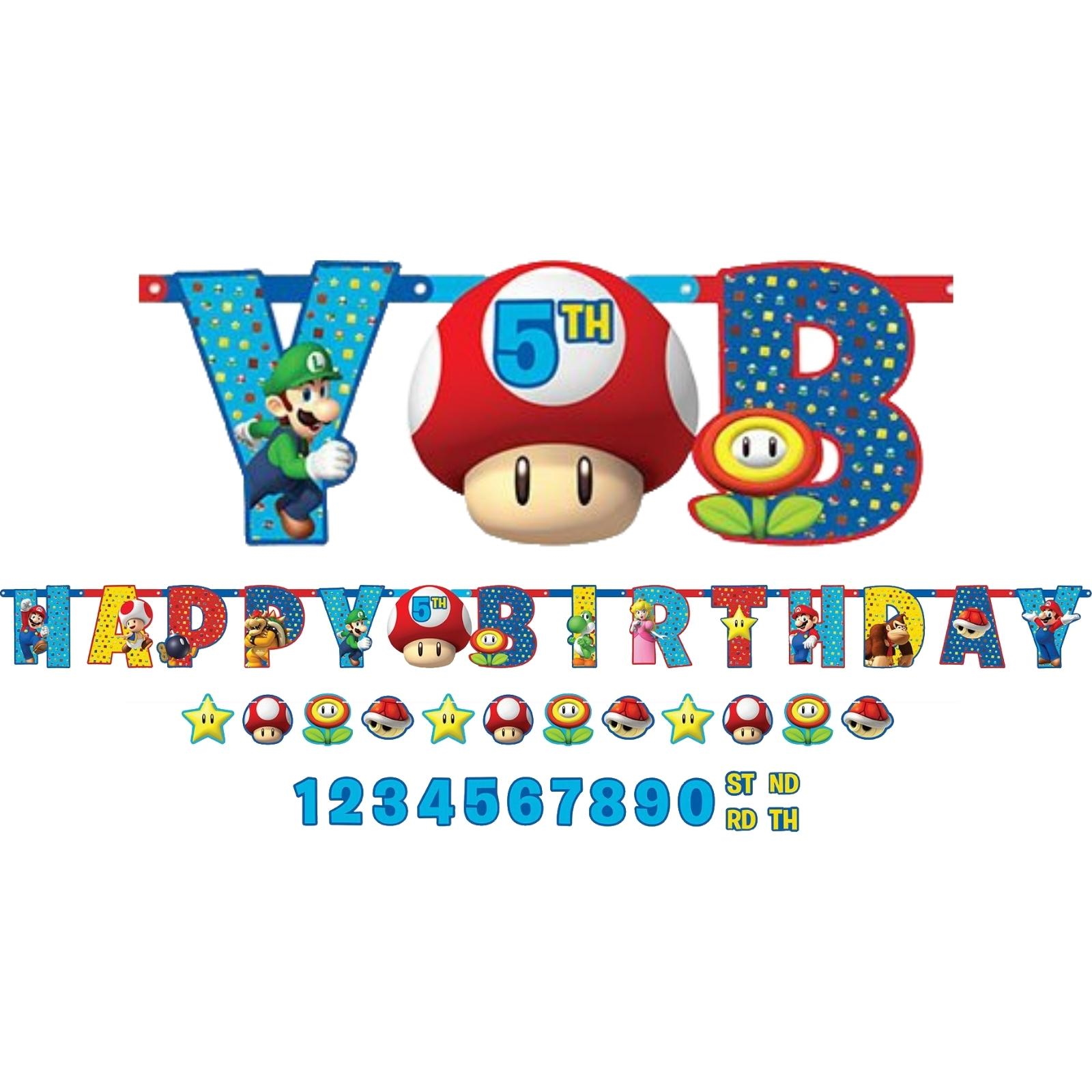 Super Mario Bros. Jumbo Add an Age Banner Kit