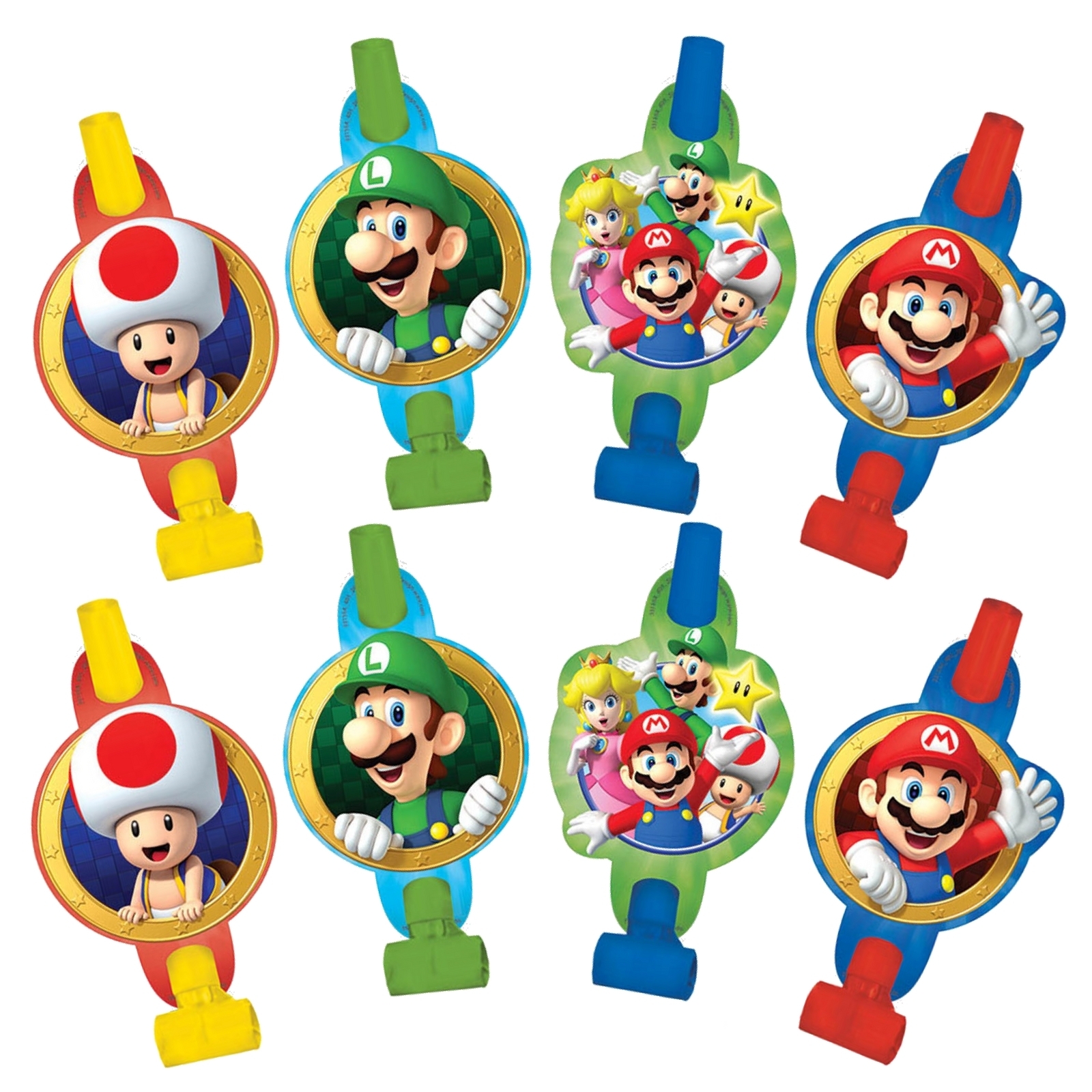Super Mario Bros. Party Blowers (Pack of 8)