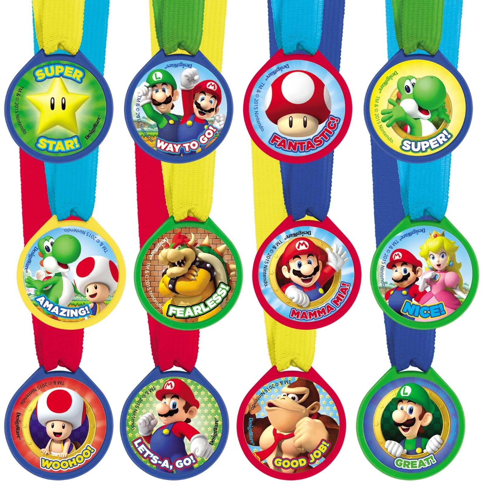 Super Mario Bros. Award Medals (Pack of 12)