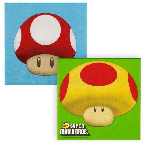 Super Mario Bros. Large Napkins / Serviettes (Pack of 16)