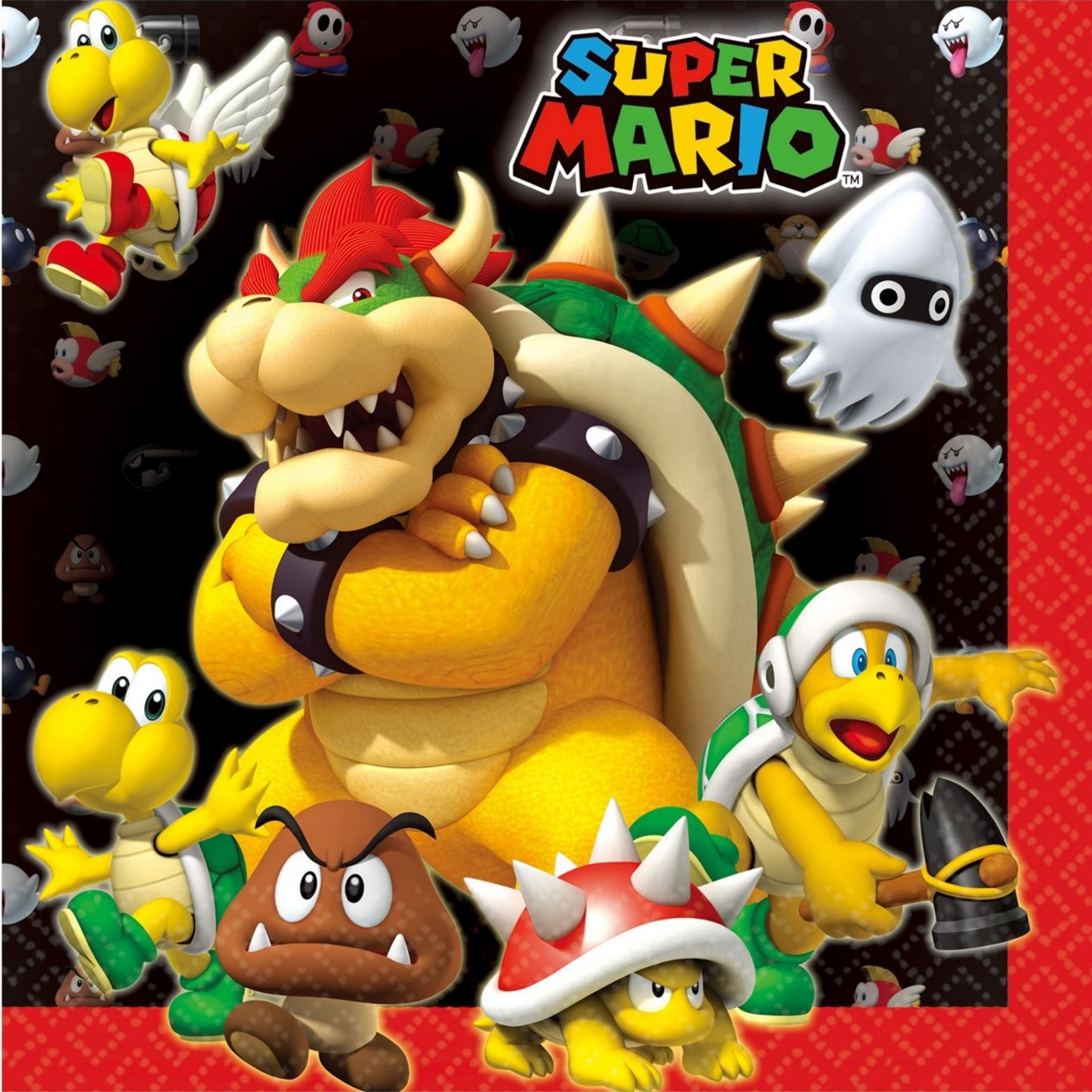 Super Mario Bros. Large Napkins / Serviettes (Pack of 16)