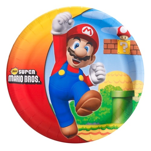 Super Mario Bros. Large Paper Plates (Pack of 8)