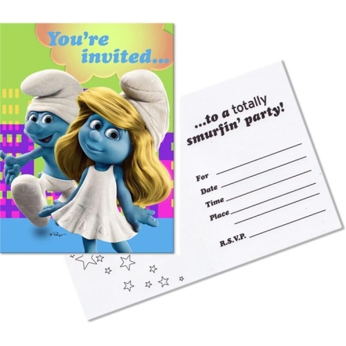 Smurfs Party Invitations (Pack of 8)