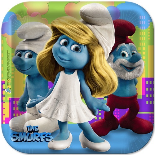 Smurfs Large Paper Plates (Pack of 8)