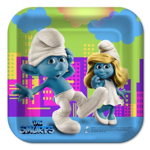 Smurfs Small Paper Plates (Pack of 8)