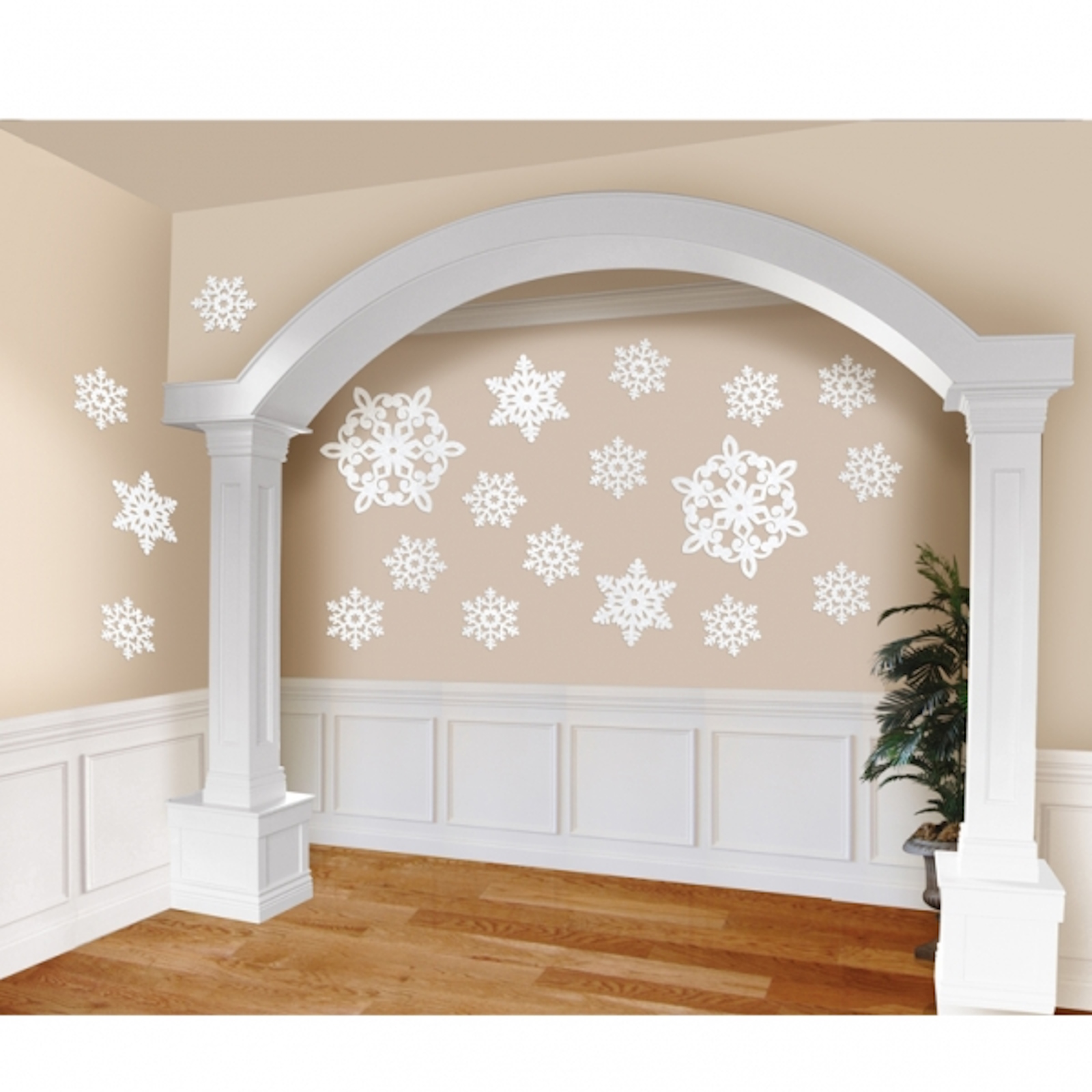 Snowflake Glitter Cutout Wall Decorations (Pack of 20)