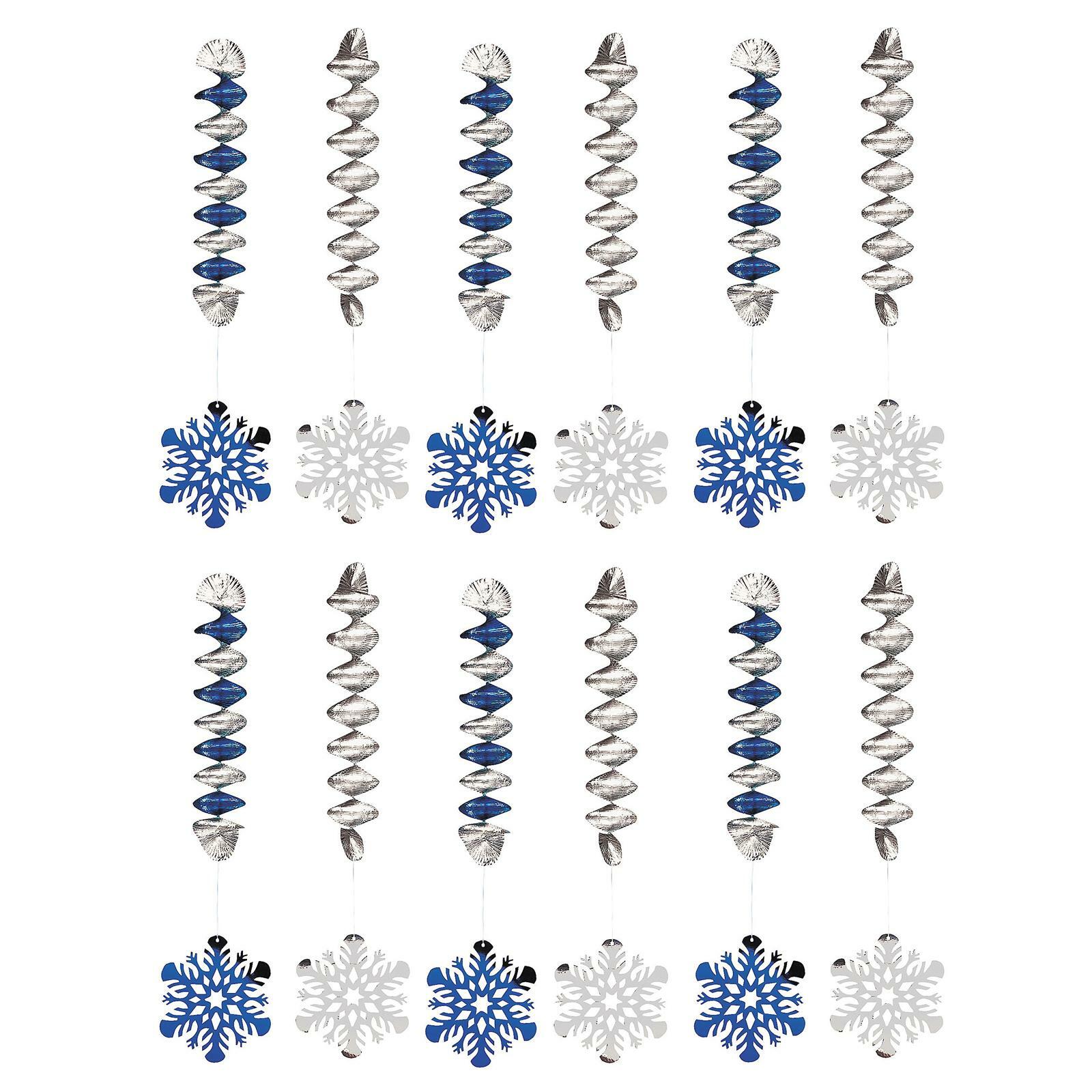 Snowflake Hanging Decorations (Pack of 12)