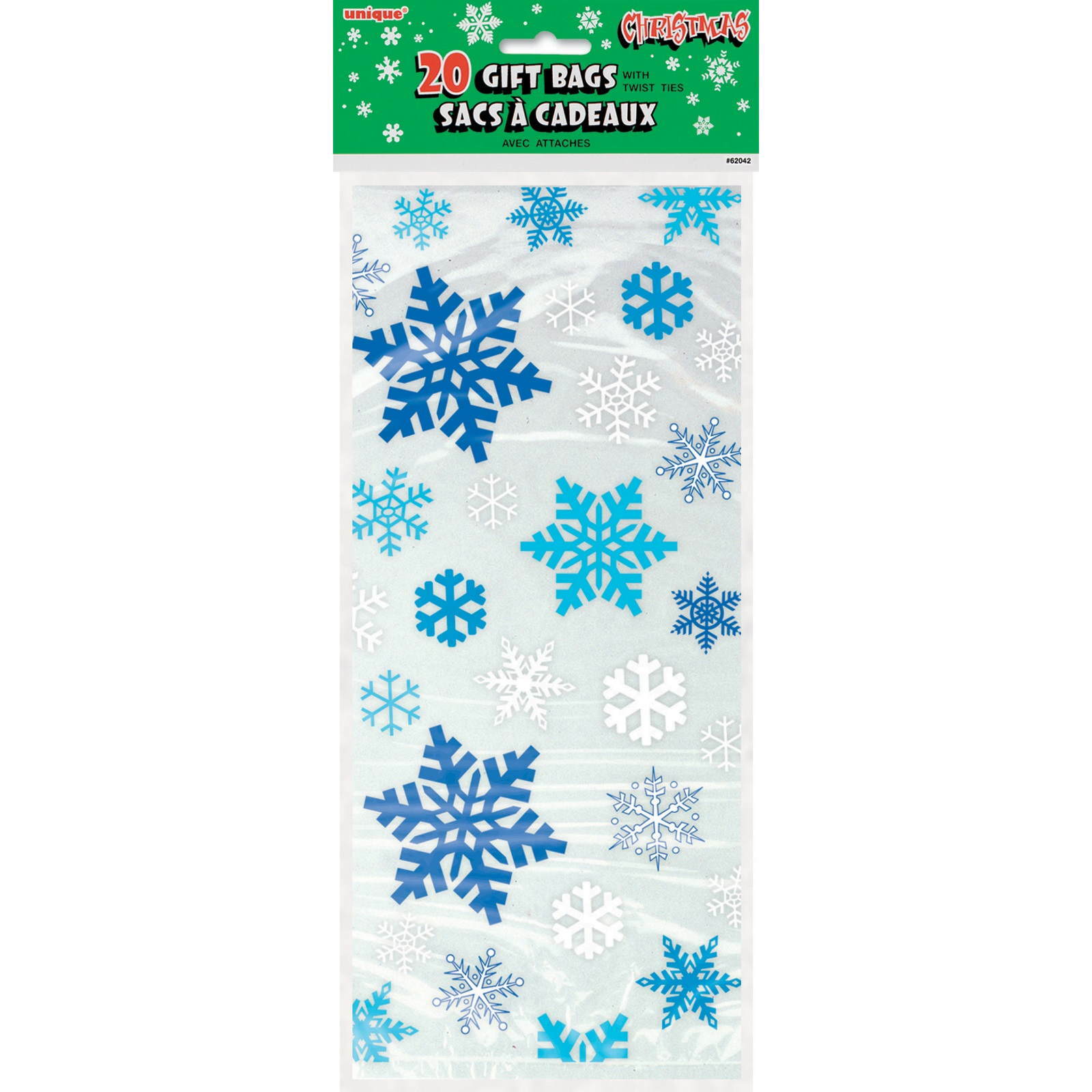 Snowflake Cellophane Treat Bags (Pack of 20)