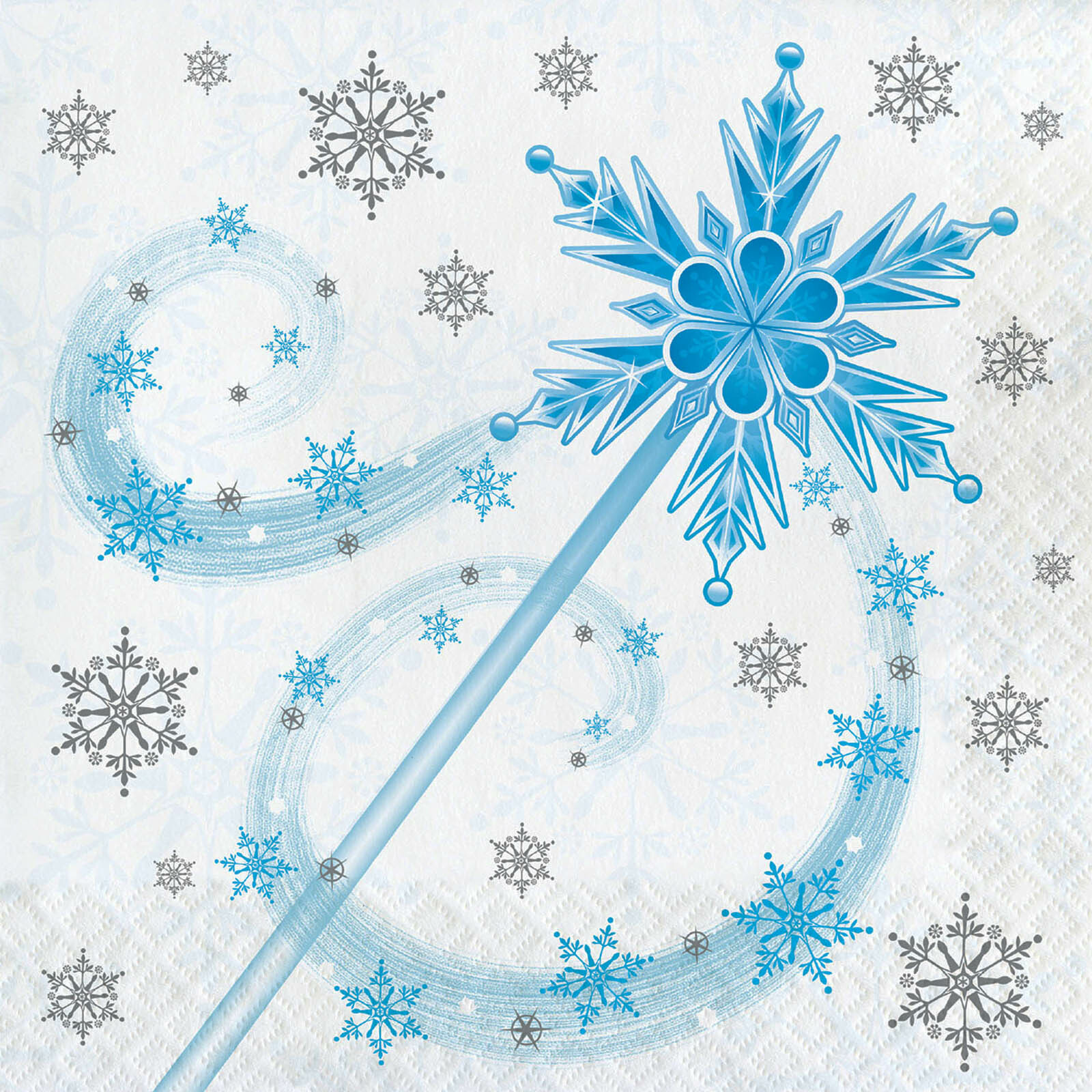 Snow Princess Large Napkins / Serviettes (Pack of 16)