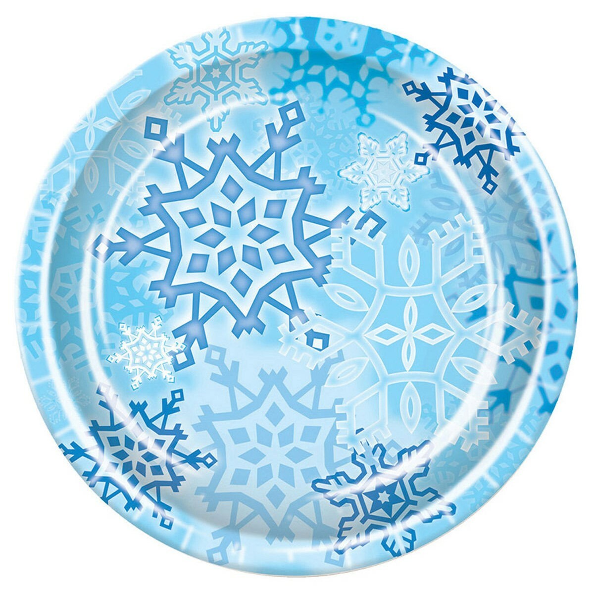 Snowflake Large Paper Plates (Pack of 8)