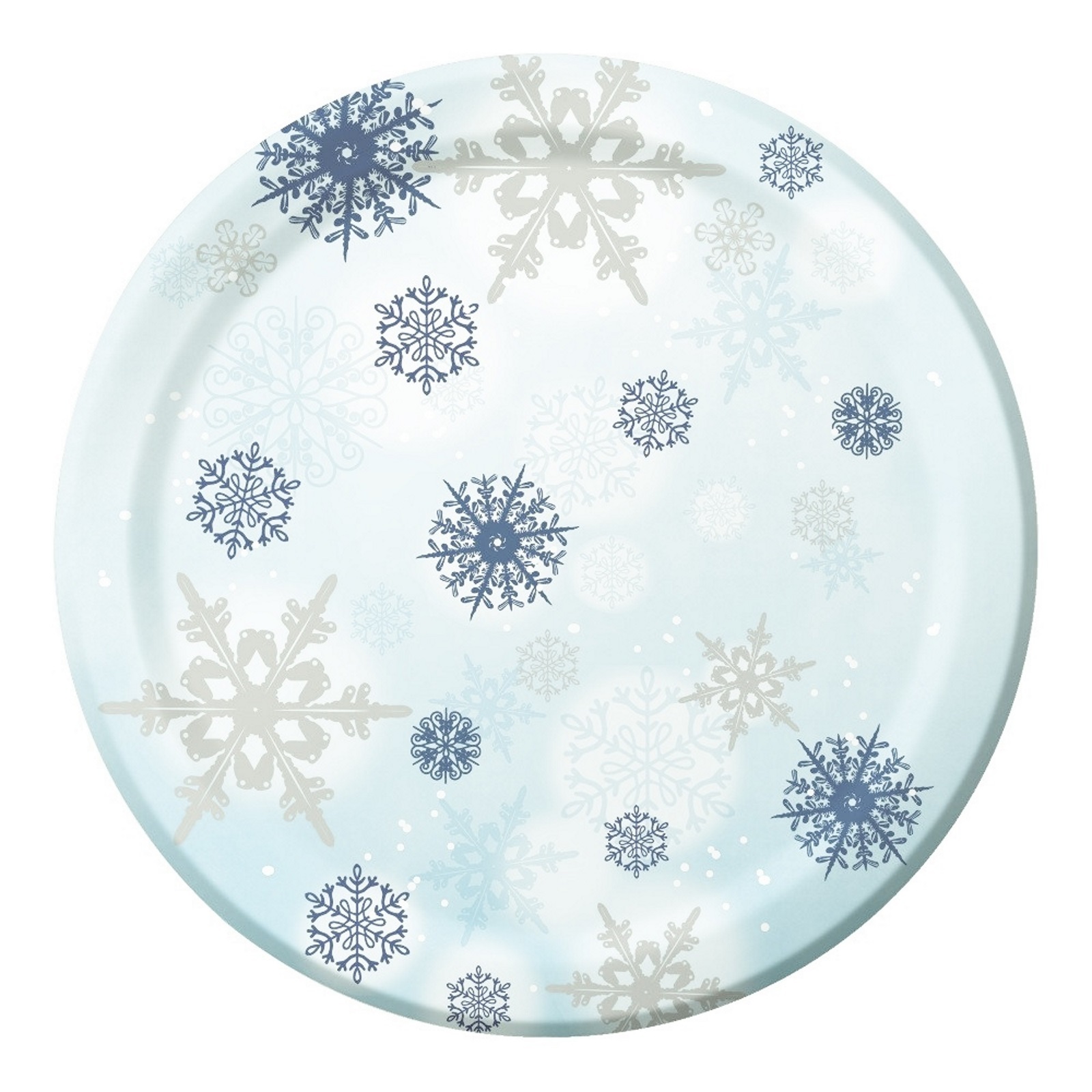 Shimmering Snowflake Small Paper Plates (Pack of 8)