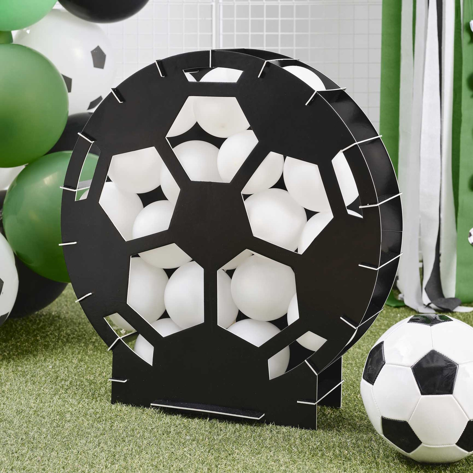 Ginger Ray Kick Off The Party Soccer Ball Mosaic Frame and Balloons