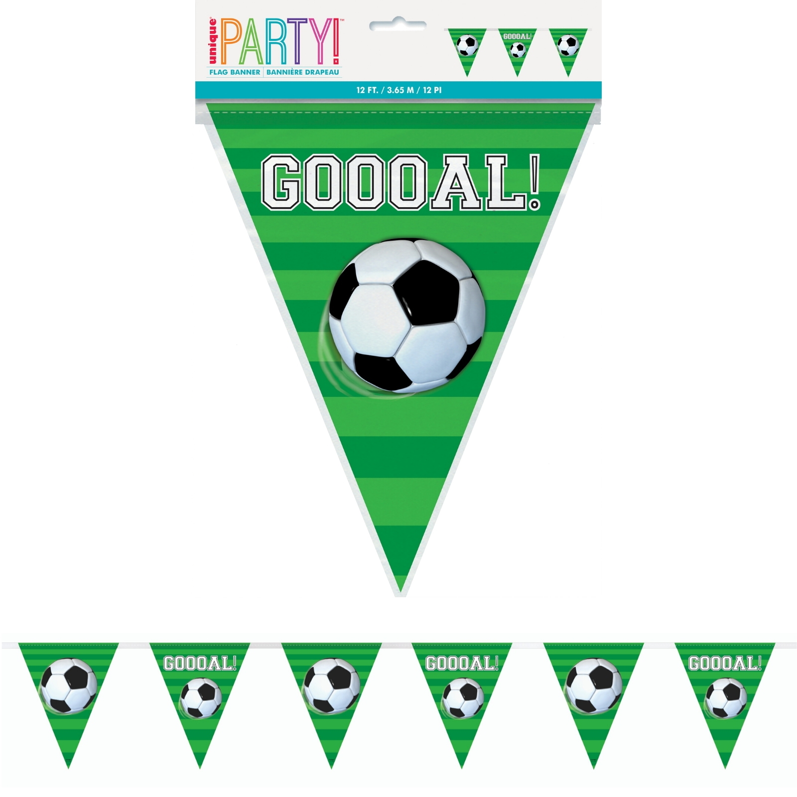 Soccer Ball Plastic Flag Banner