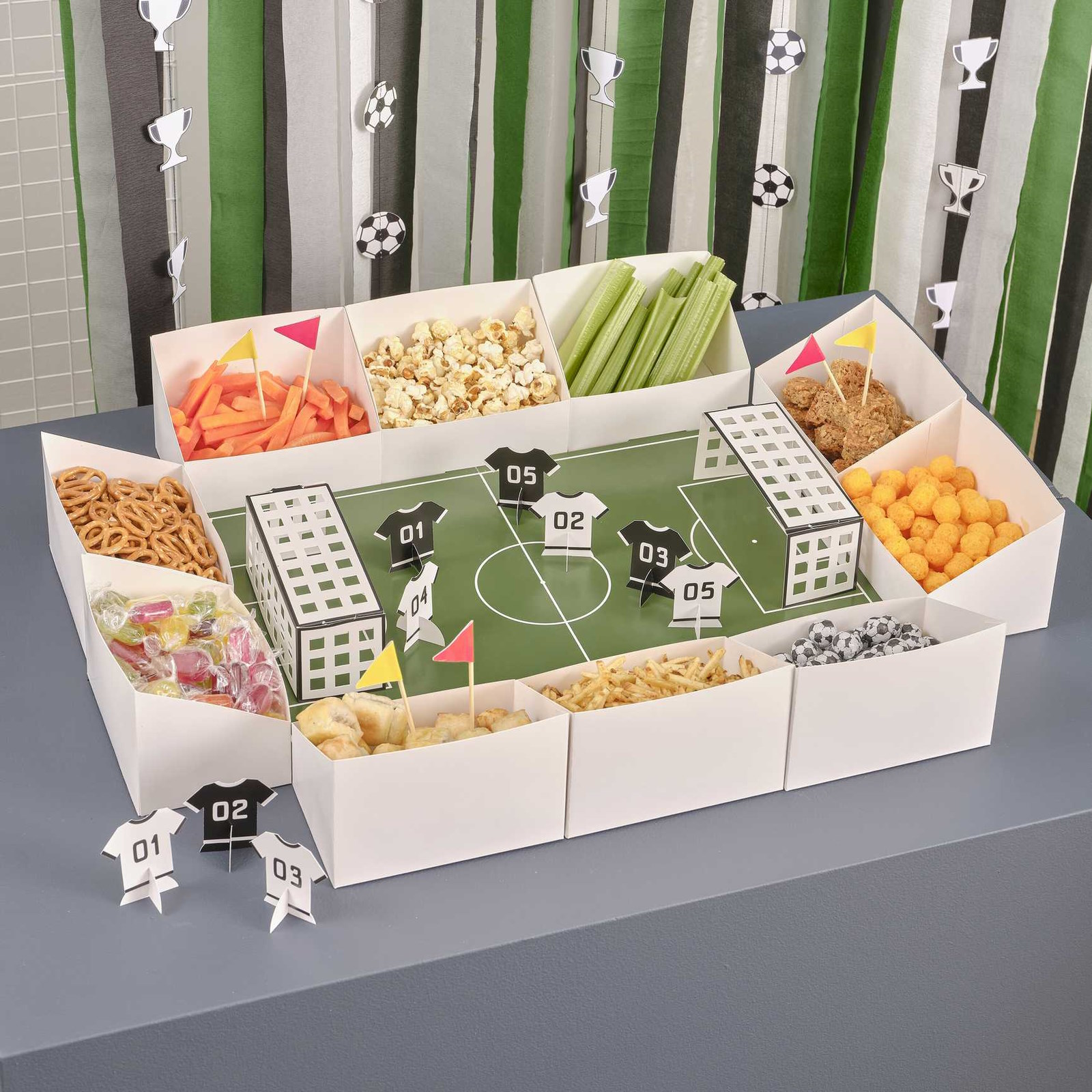 Ginger Ray Kick Off The Party Soccer Stadium Treat Stand