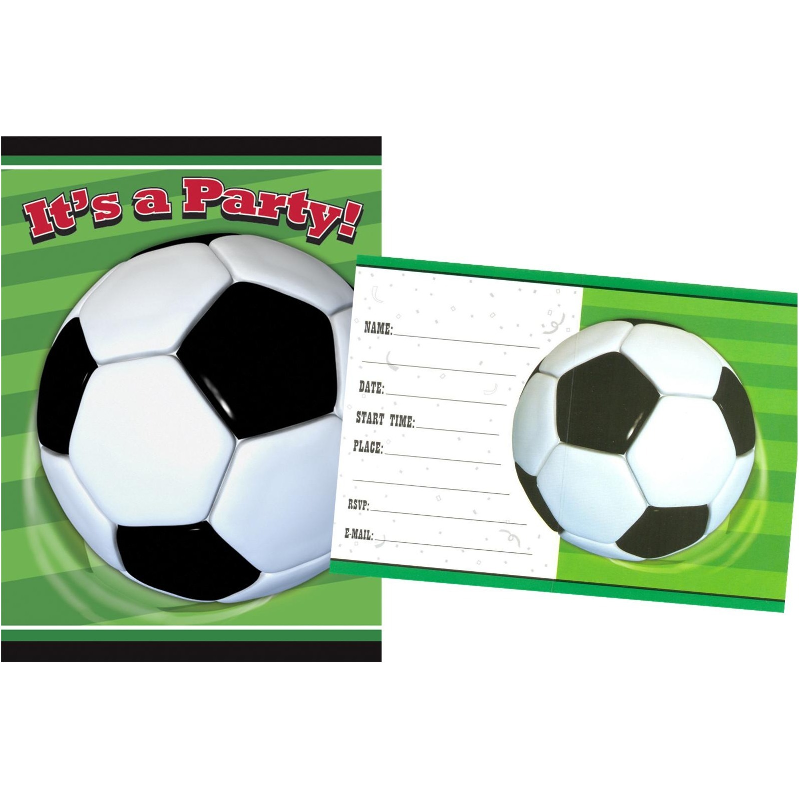 Soccer Party Invitations (Pack of 8)