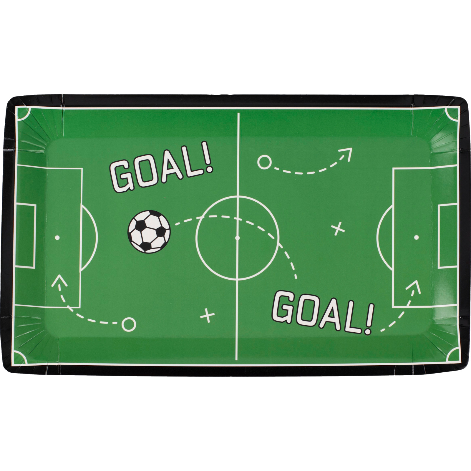 Ginger Ray Kick Off The Party Large Rectangle Paper Plates (Pack of 8) 