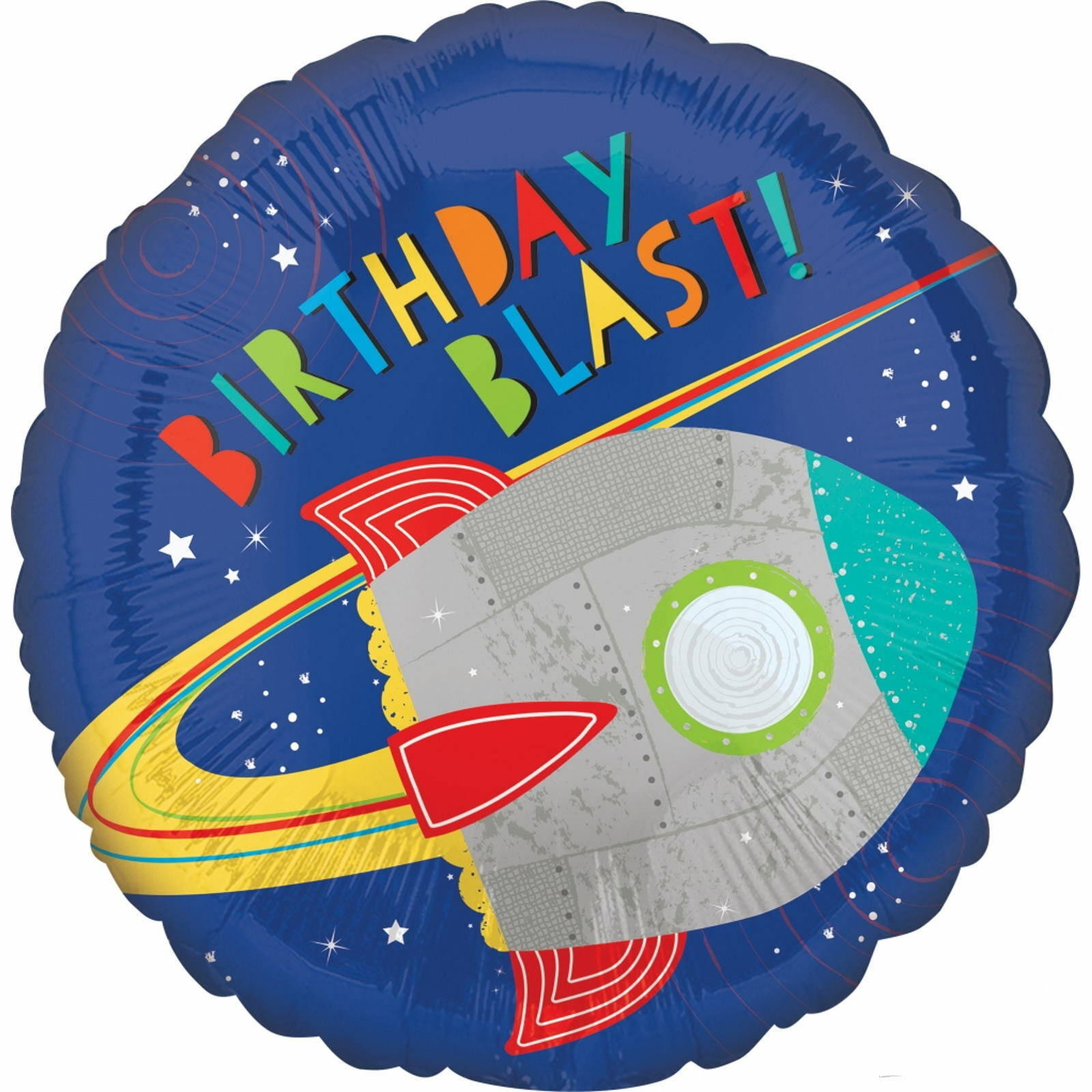 Blast Off Birthday Helium Balloon