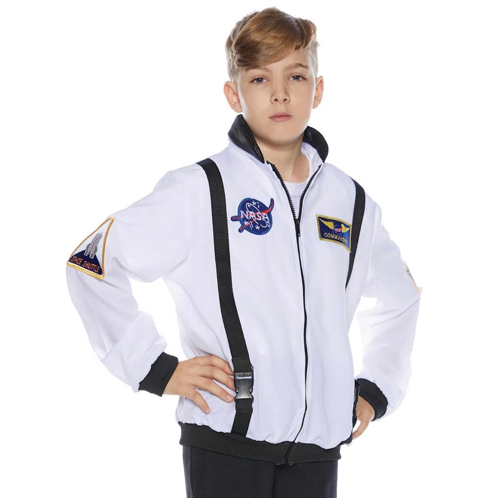 White Astronaut Jacket Child Costume Small